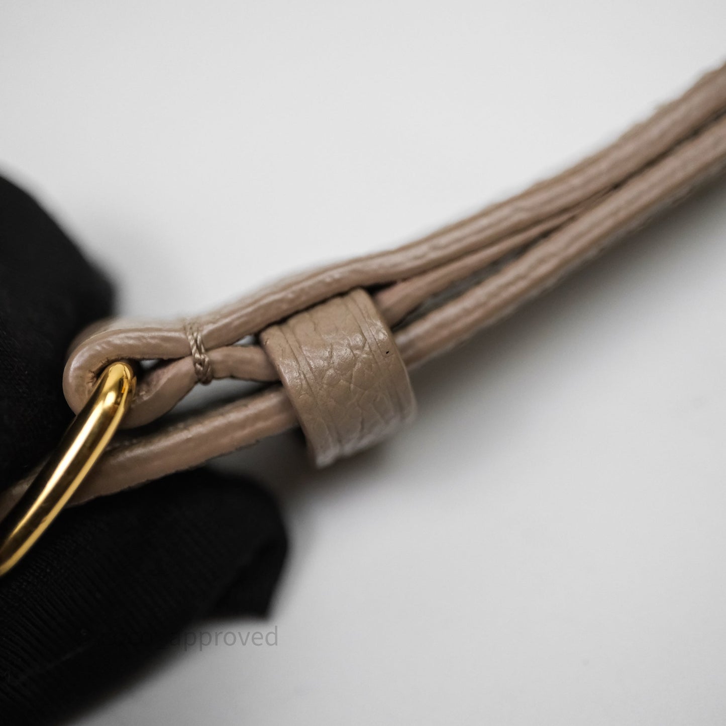 Louis Vuitton Monogram Empreinte Tourterelle Vanity PM Beige Gold Hardware