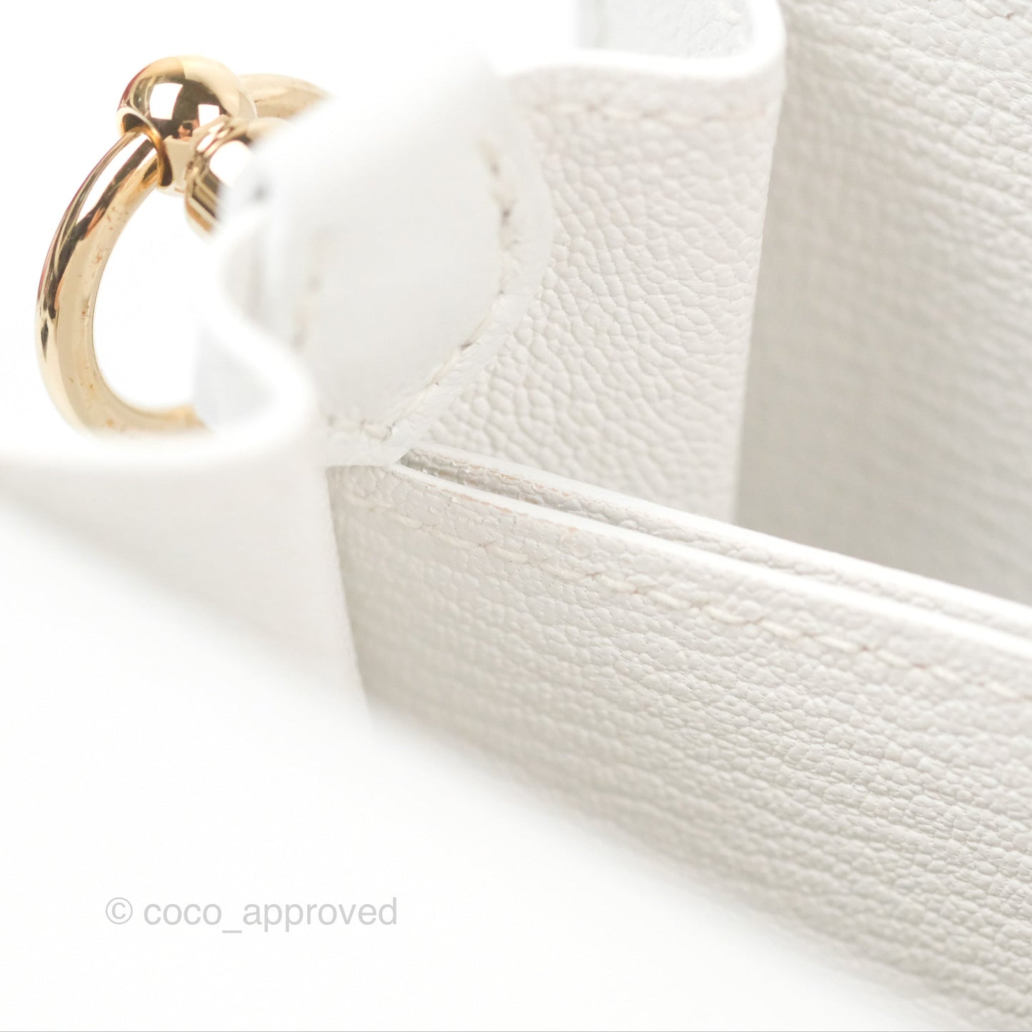 Hermès Roulis Mini 18 New White Evercolor Permabrass Hardware