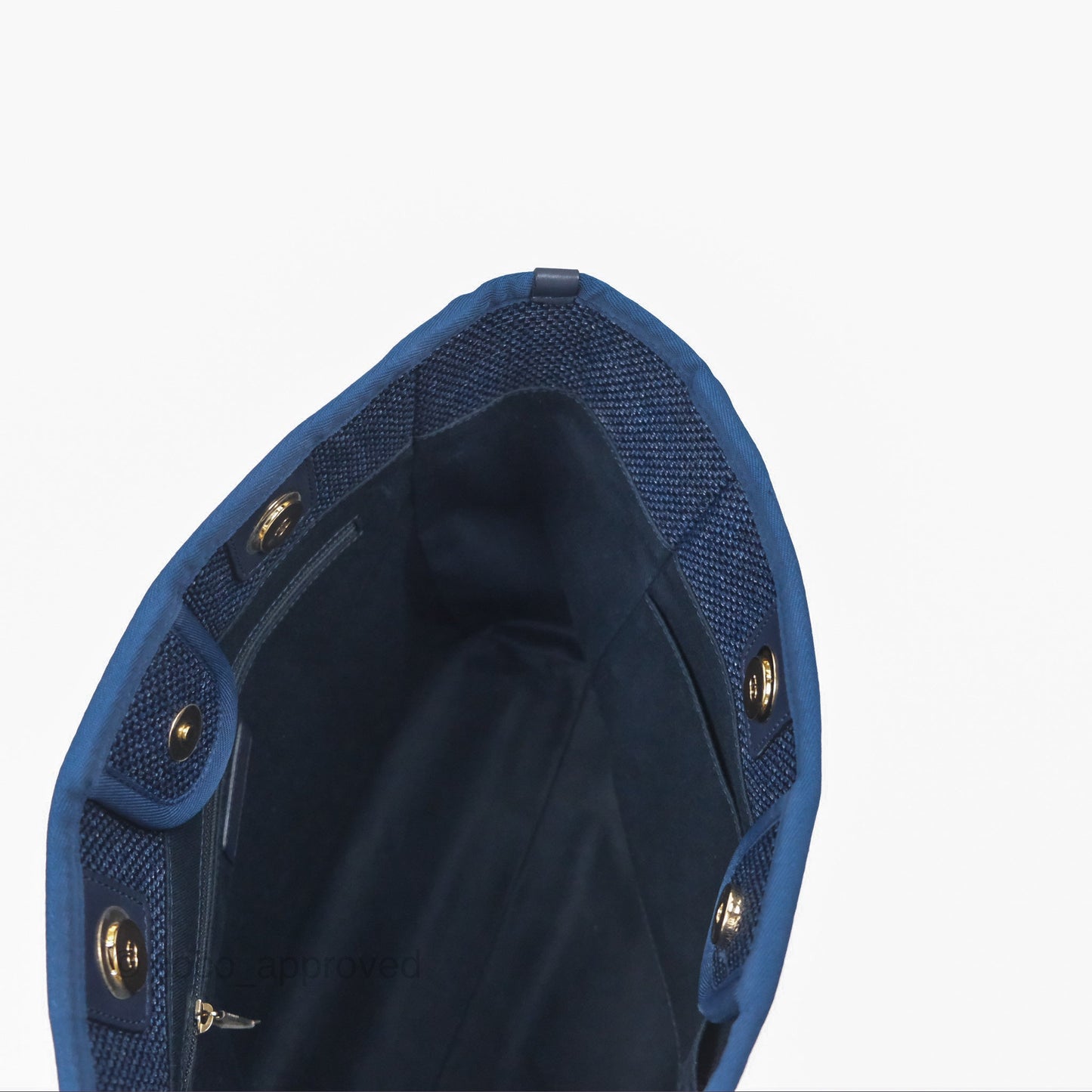 Chanel Medium Deauville Navy Canvas Gold Hardware