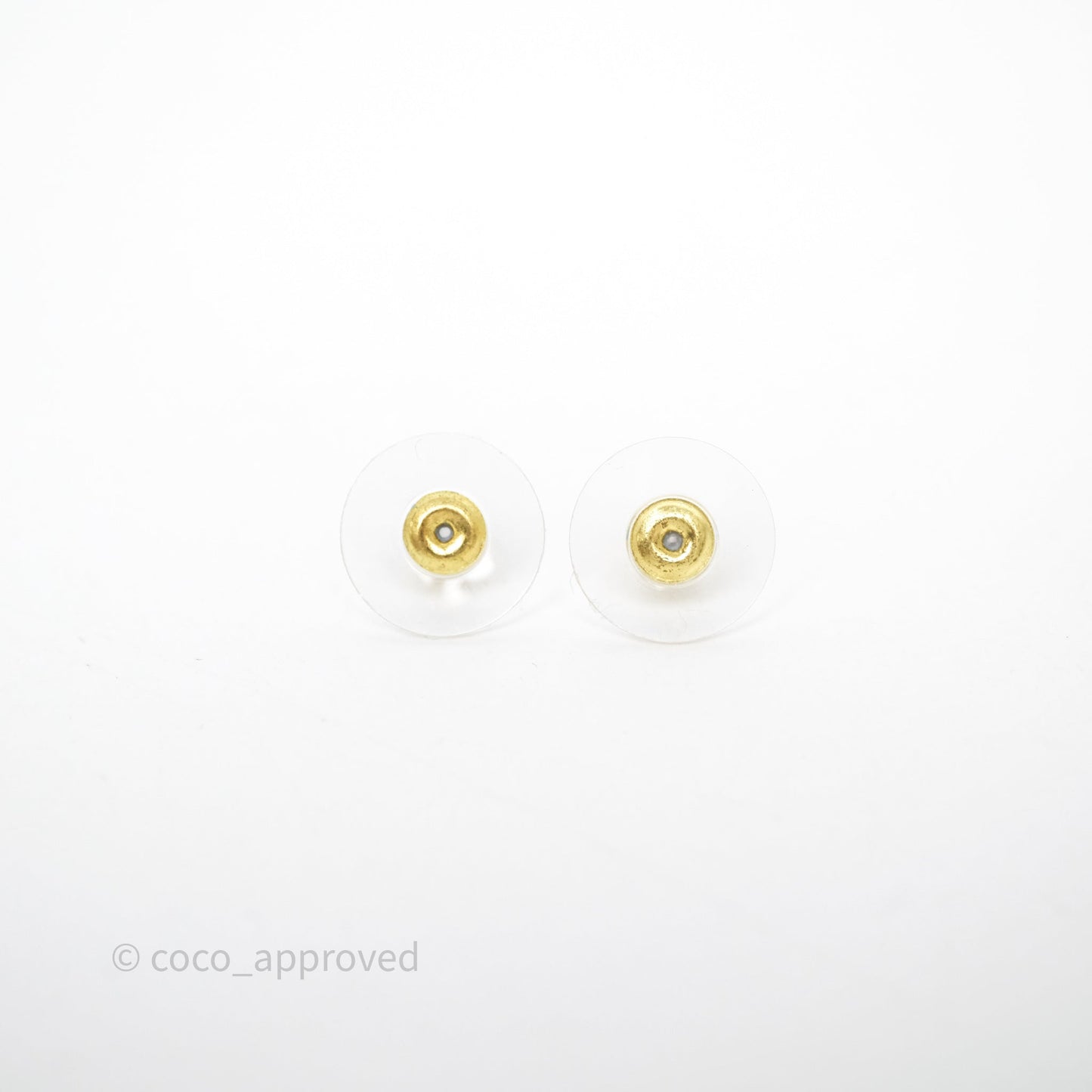 Chanel Crystal No.5 Drop Earrings Gold Tone 23S