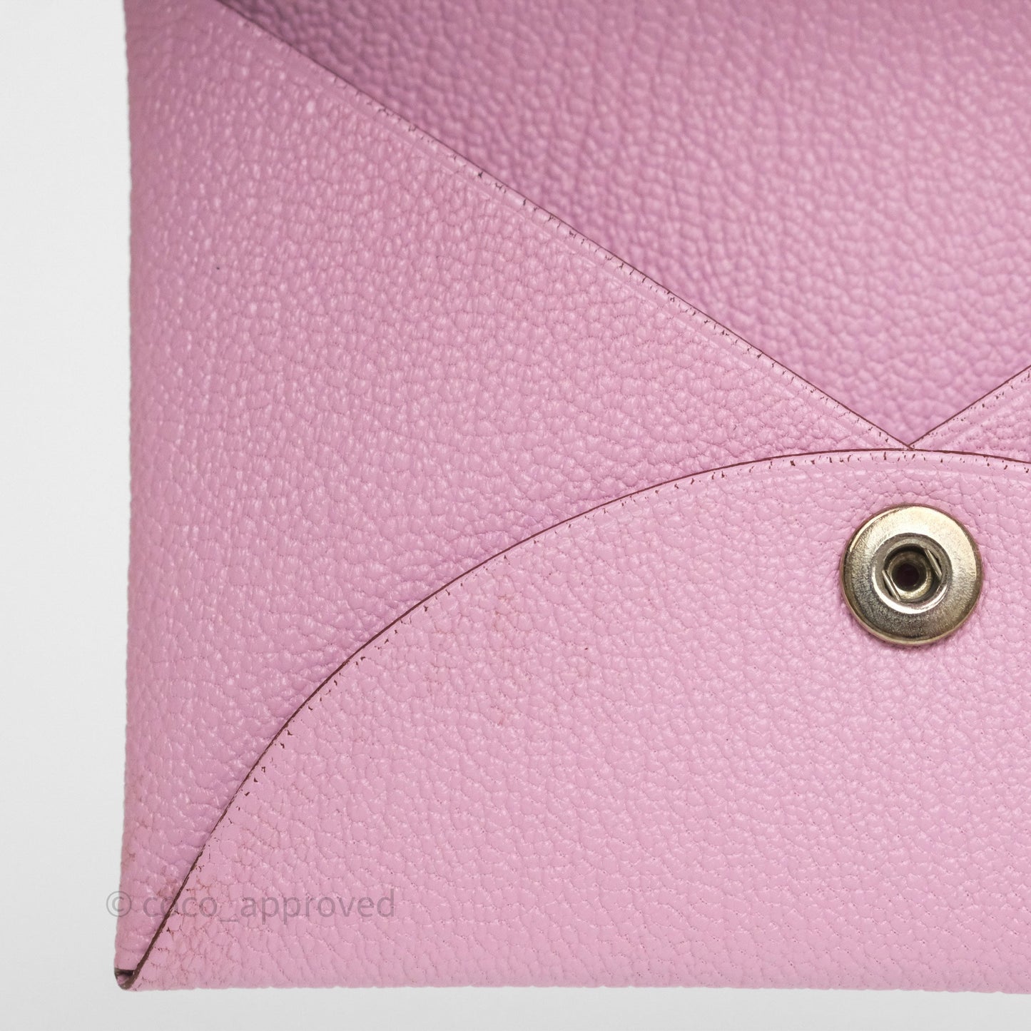 Hermès Calvi Card Holder Mauve Sylvestre Chèvre Mysore