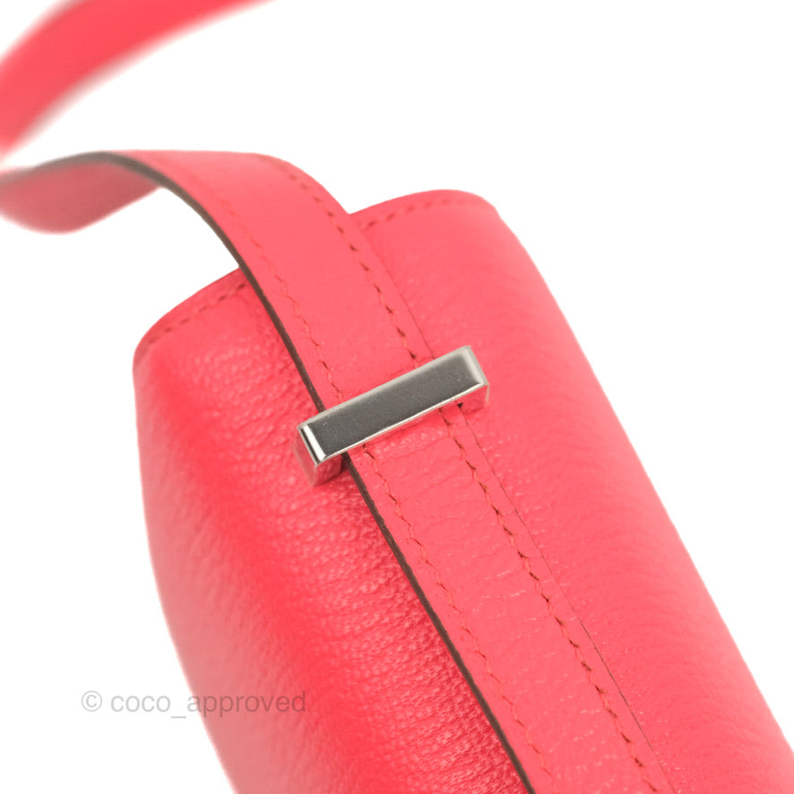 Hermès Constance Mini 18cm Rose Texas Chevre Mysore Palladium Hardware