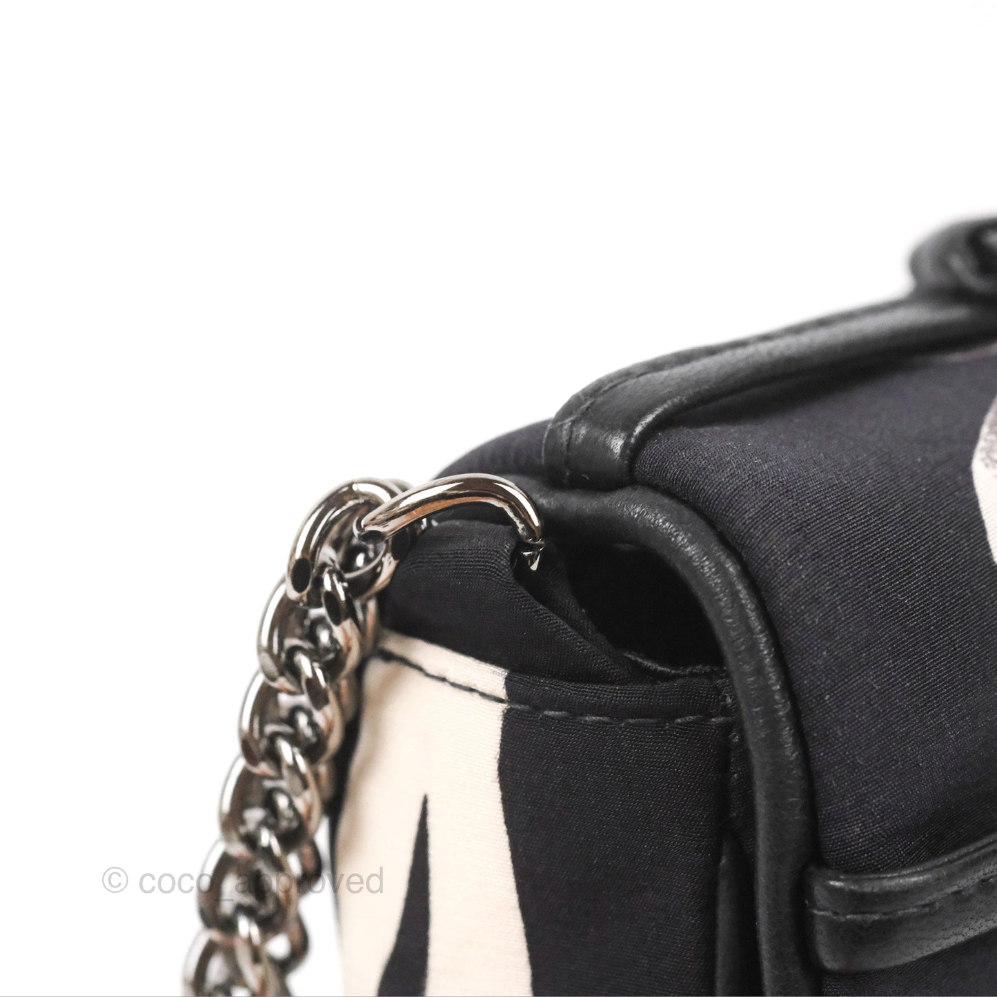 Chanel Timeless Tahiti Canvas Bag Navy Leather