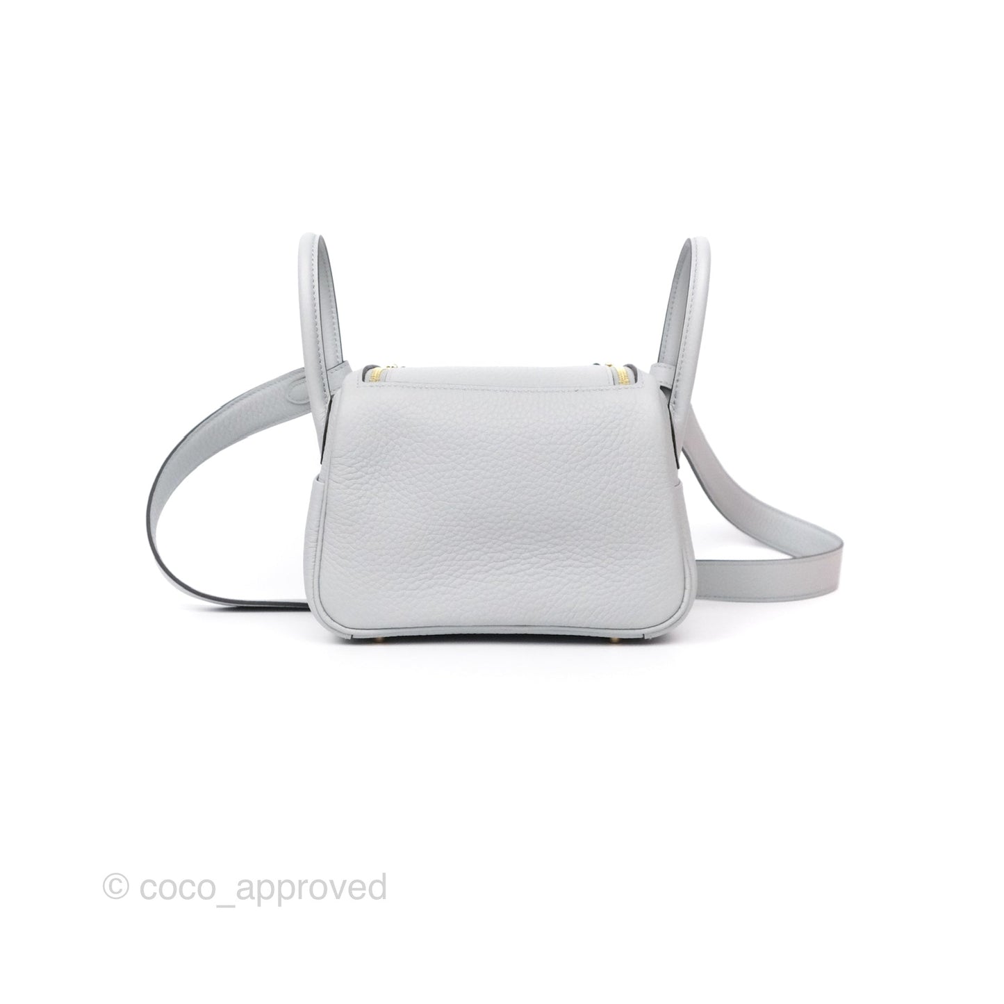 Hermès Mini Lindy 20 Blue Glacier 8U Clemence Gold Hardware