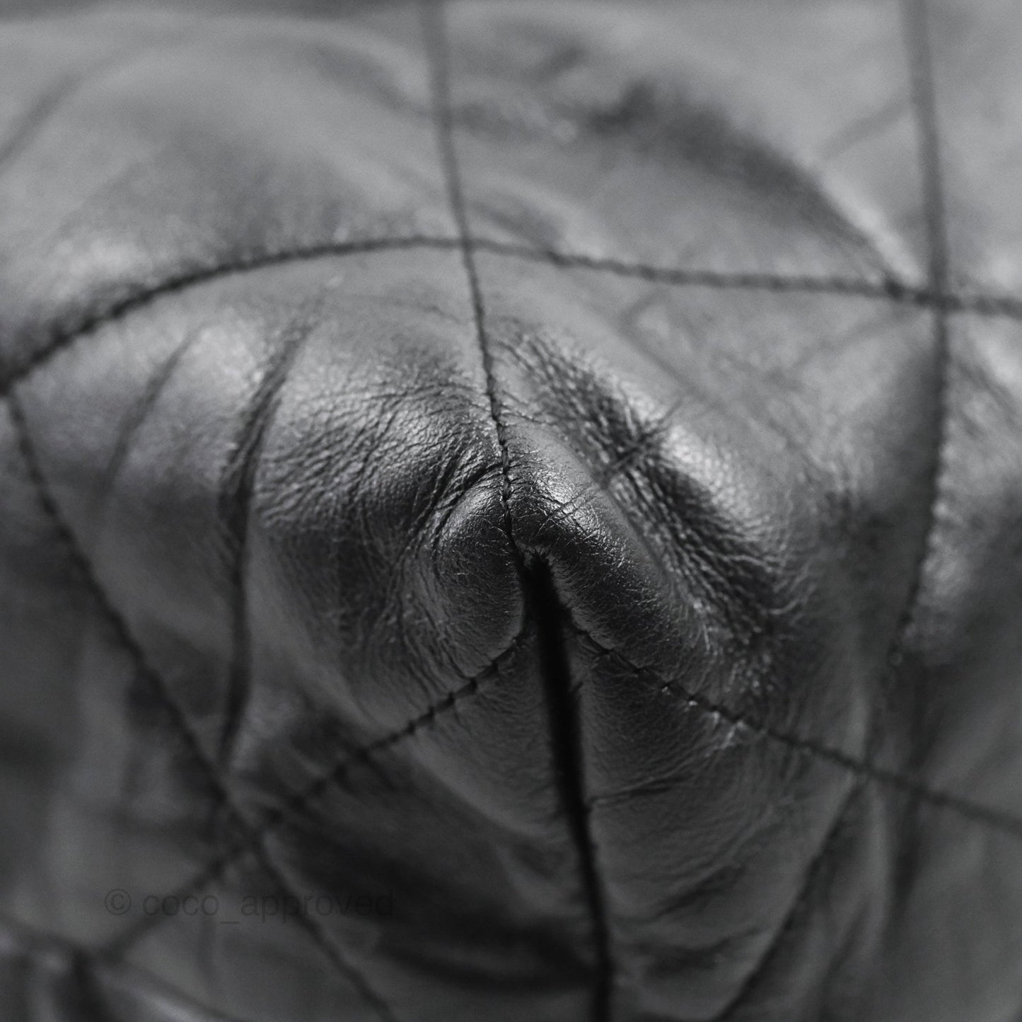 Chanel Ground Control Flap Backpack Quilted Iridescent Dark Grey Aged Calfskin Silver Hardware