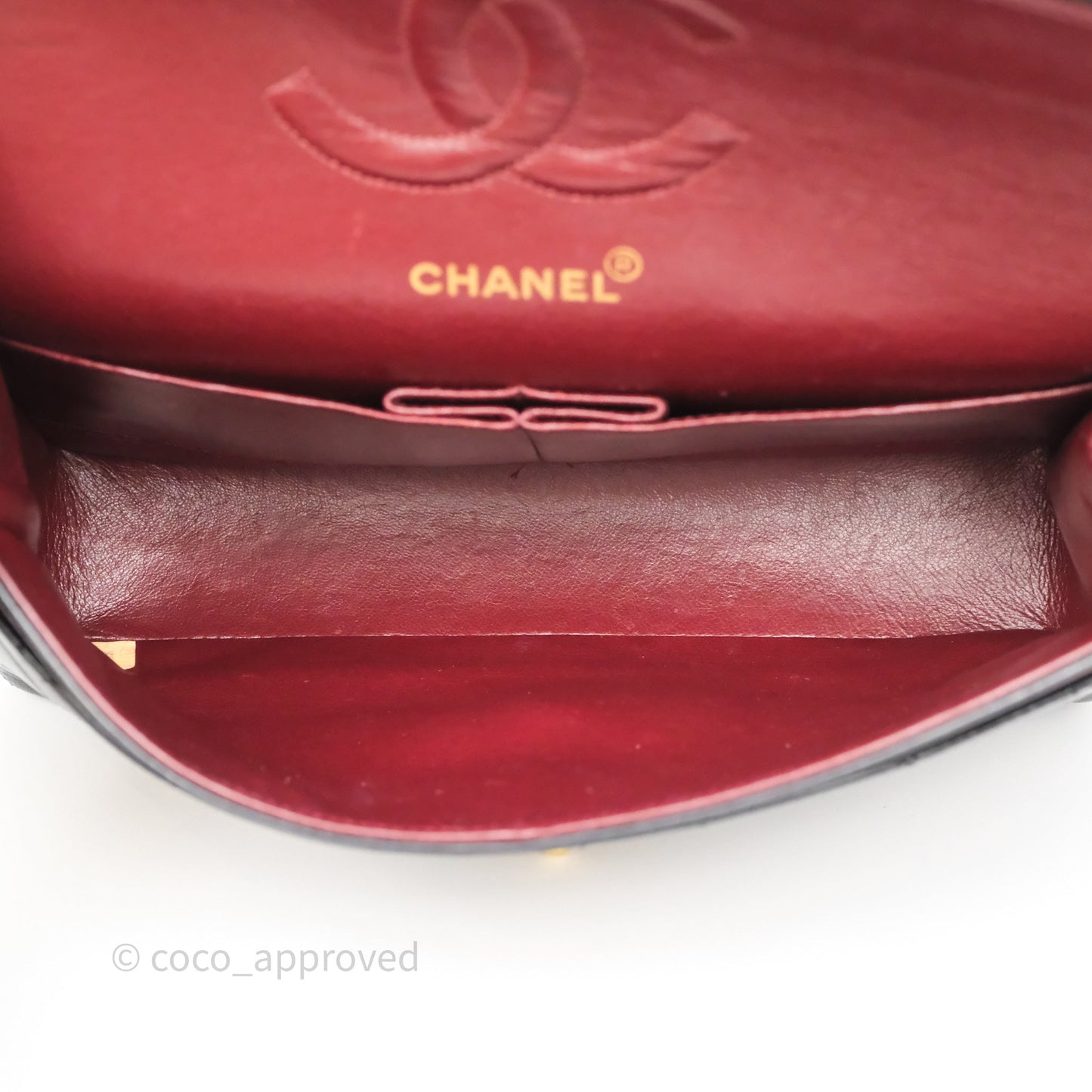 Chanel Vintage Medium Classic Flap Black Lambskin 24K Gold Hardware
