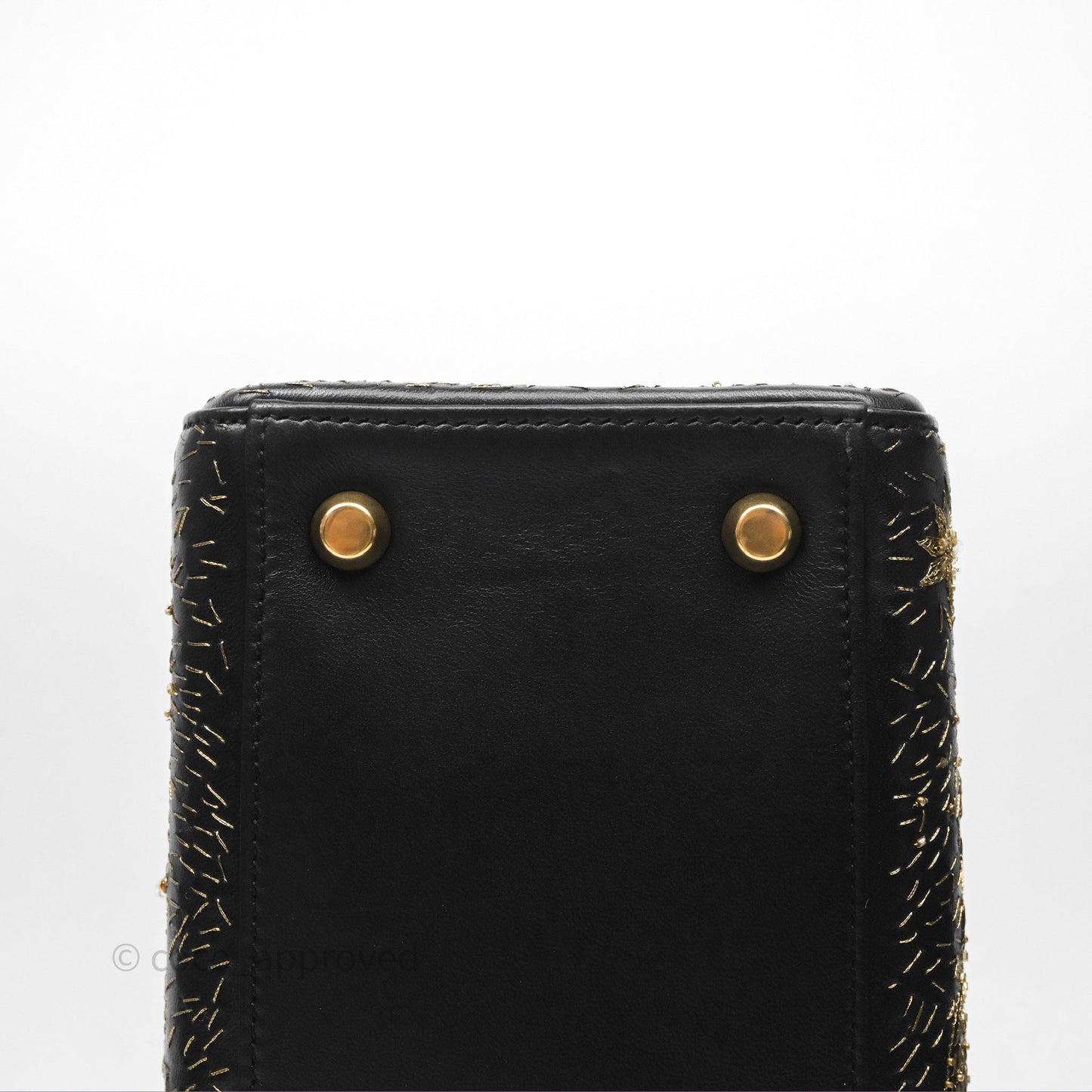 Christian Dior Medium Lady Dior Limited Edition The Moon In My EyesBag Black Calfskin Gold Hardware