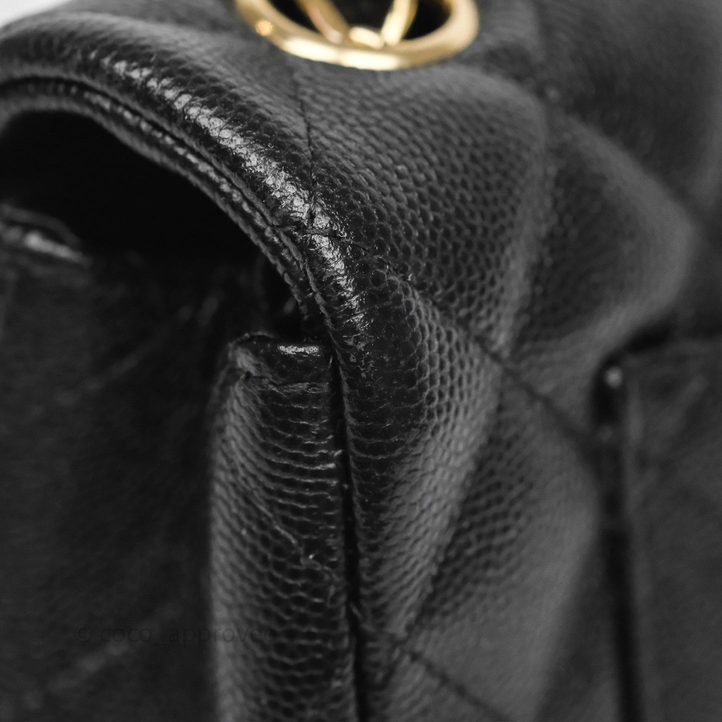 Chanel Mini Rectangular Quilted Black Caviar Gold Hardware