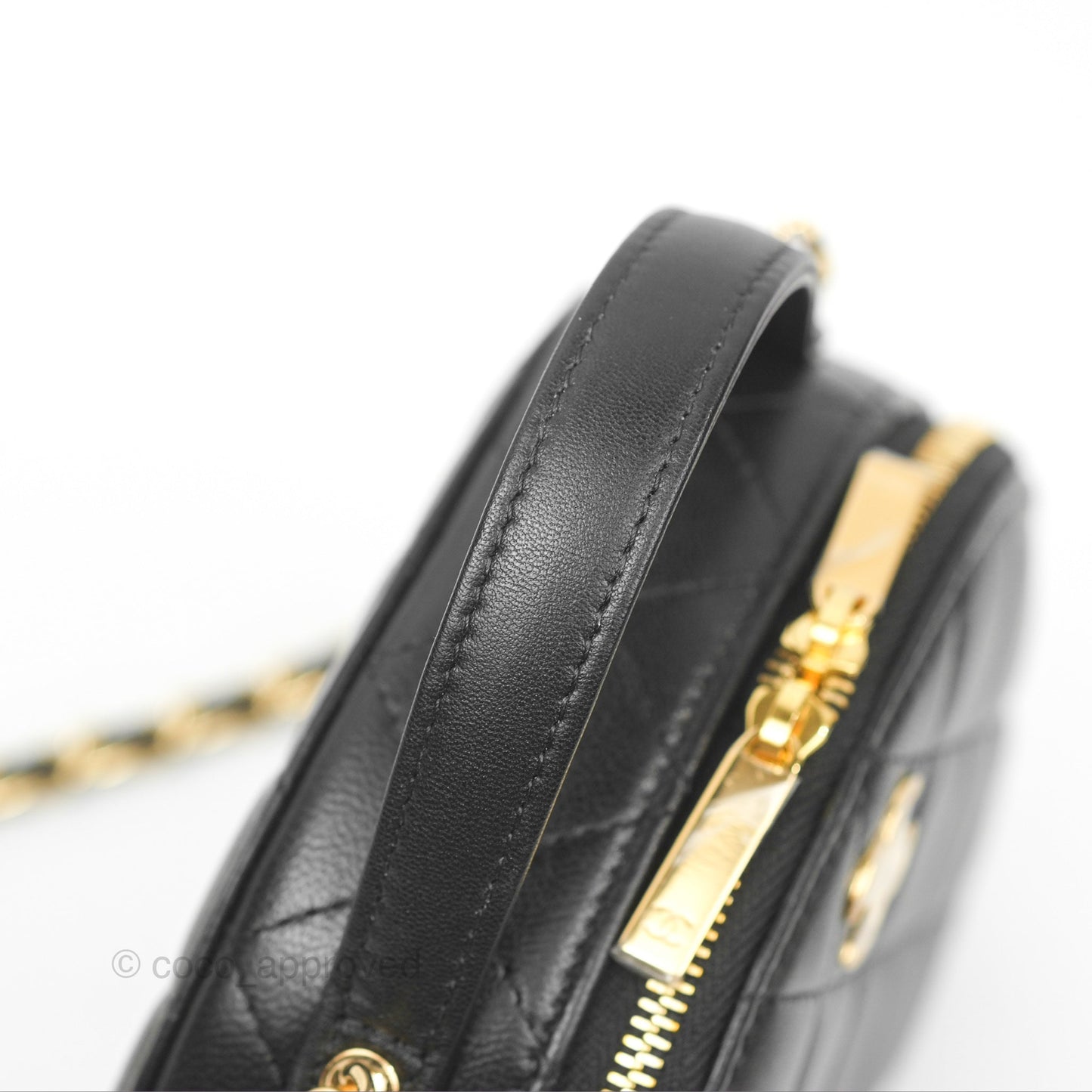 Chanel Small Clutch With Chain Black Lambskin Gold Hardware 23C