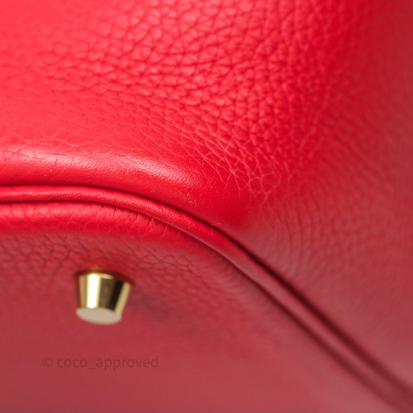 Hermès Picotin 22 Rouge Tomate S5 Clemence Gold Hardware