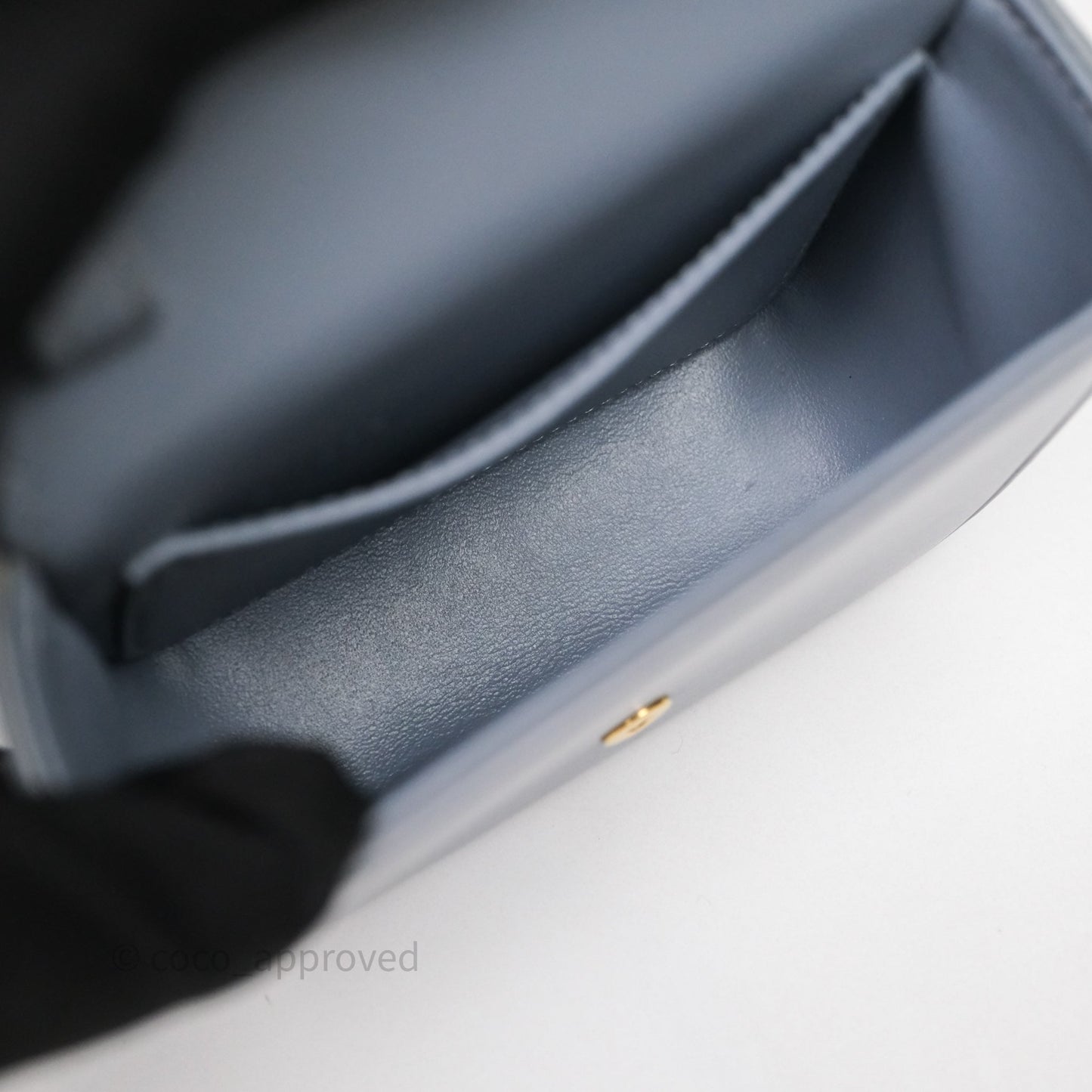 Celine Mini Triomphe Shiny Calfskin Blue Grey
