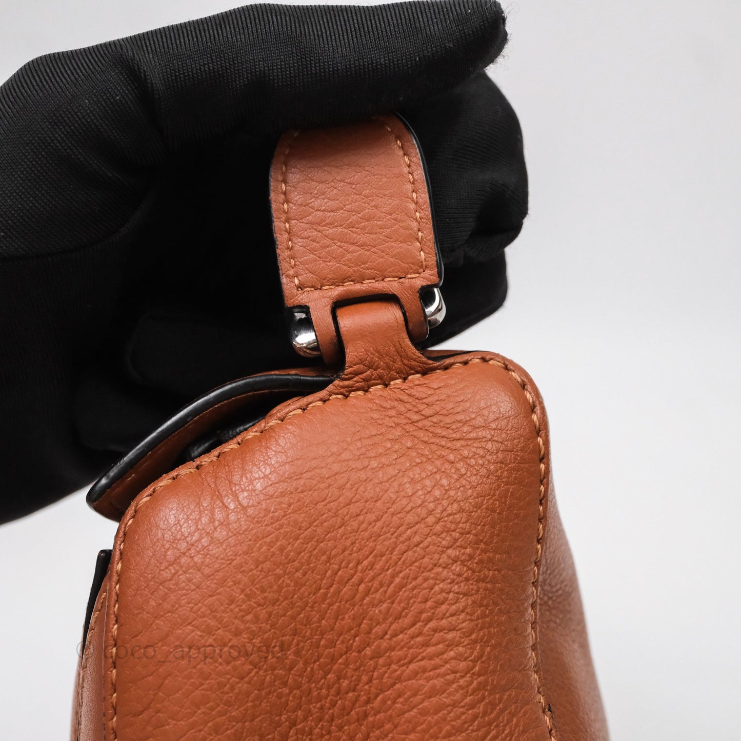 Loewe Mini Puzzle Bag Tan Calfskin Gold Hardware