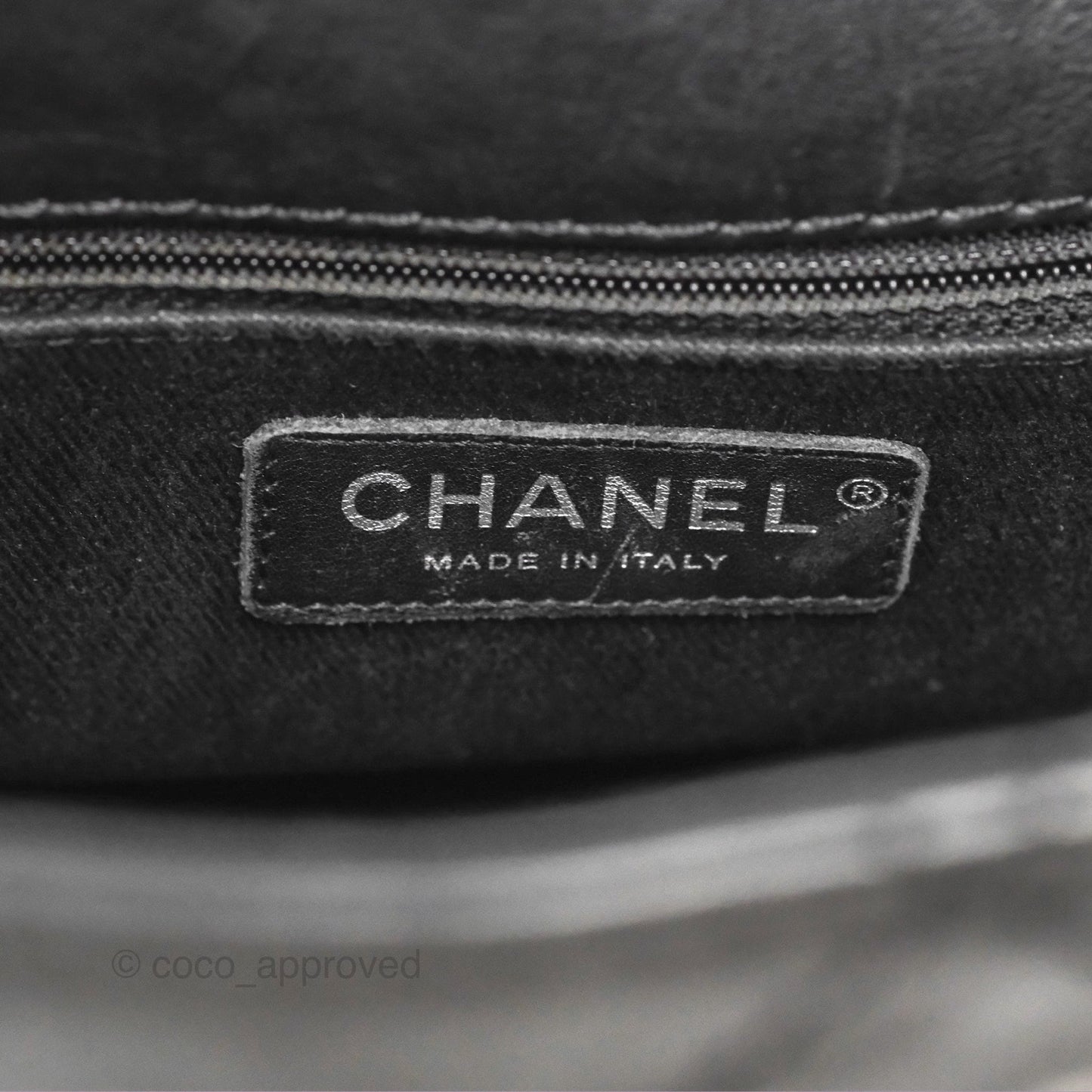Chanel Large Hamptons Shopping Tote Black Washed Calfskin