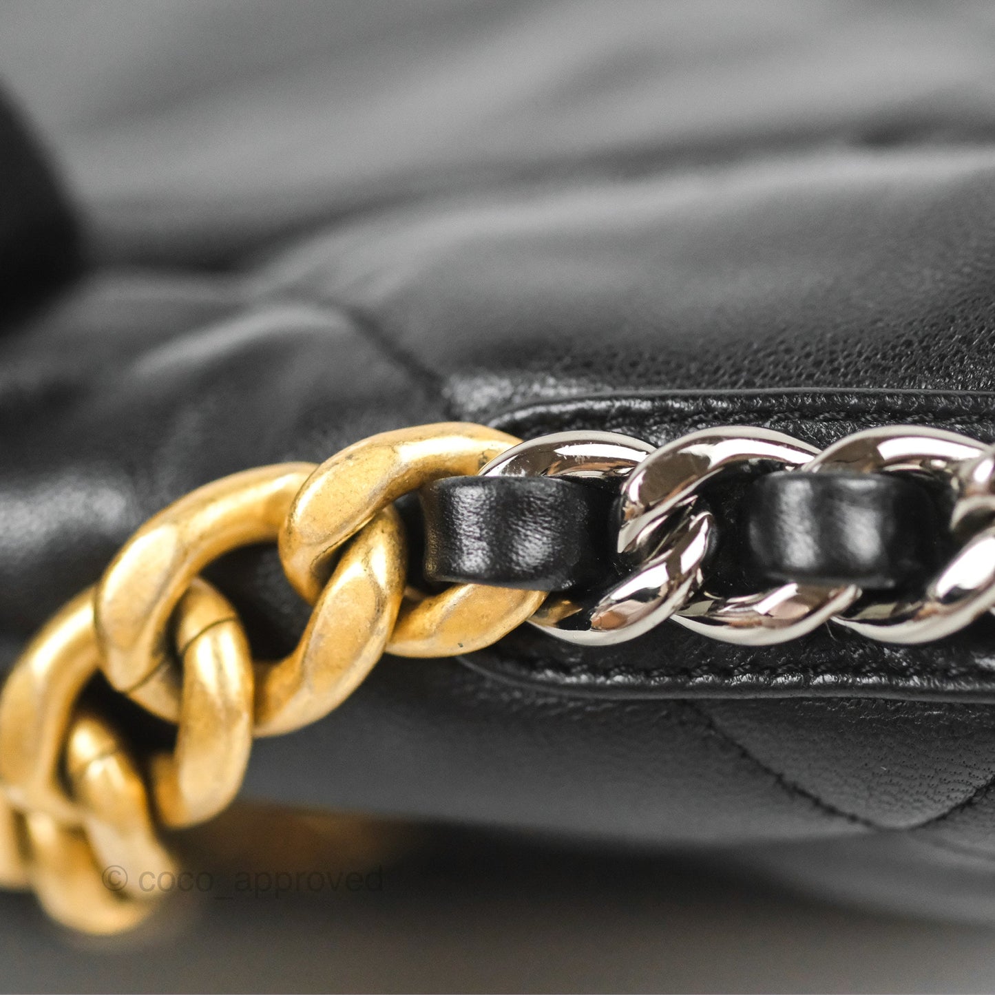 Chanel 19 Small Black Goatskin Mixed Hardware