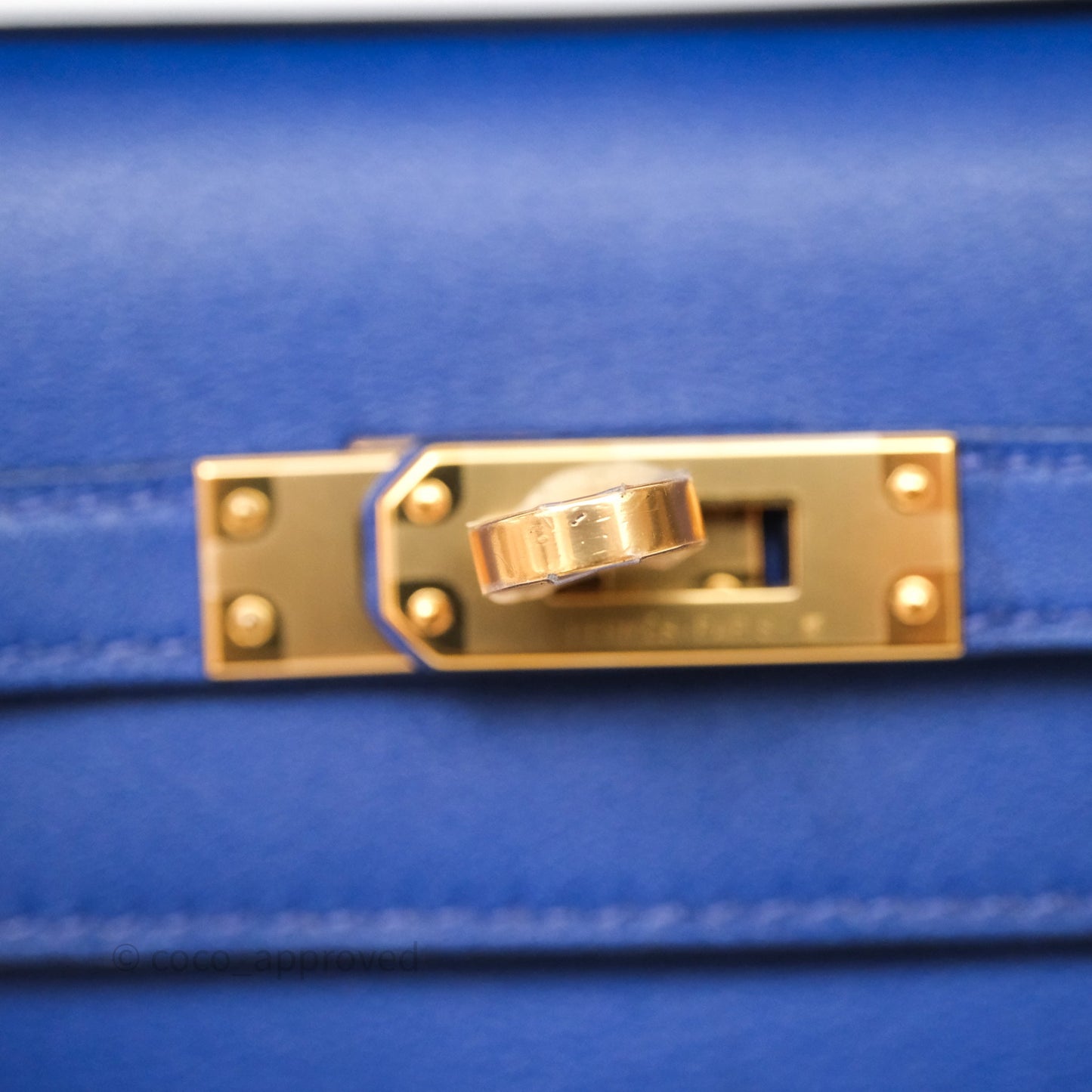 Hermès Kelly Pochette Clutch Electric Blue Swift Gold Hardware