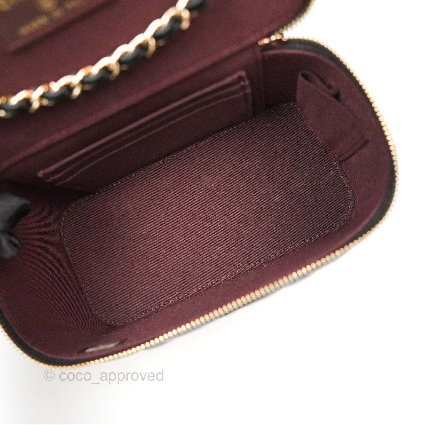 Chanel Vanity Rectangular with Chain Black Lambskin Gold Hardware