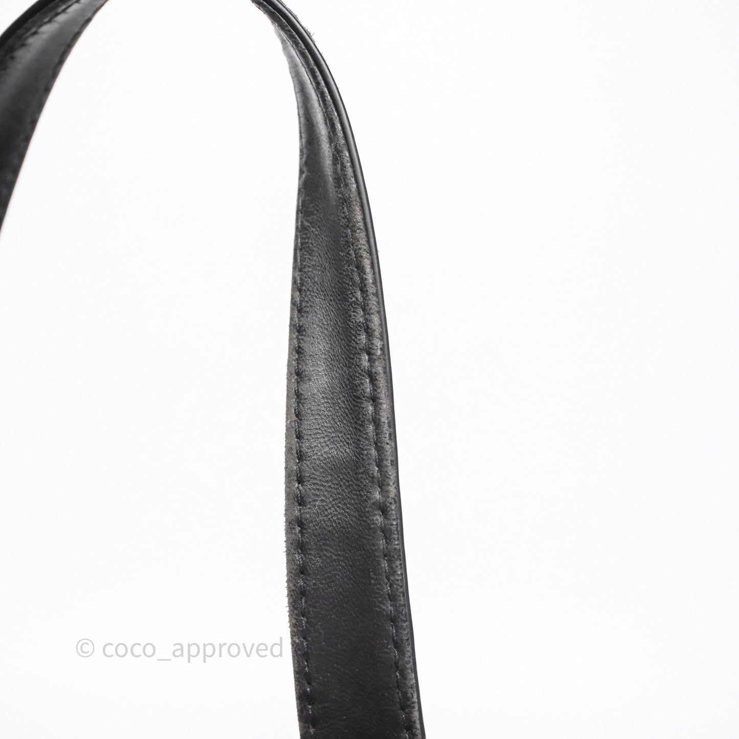 Chanel Vintage Quilted CC Tote Bag Matte Black Calfskin Gold Hardware