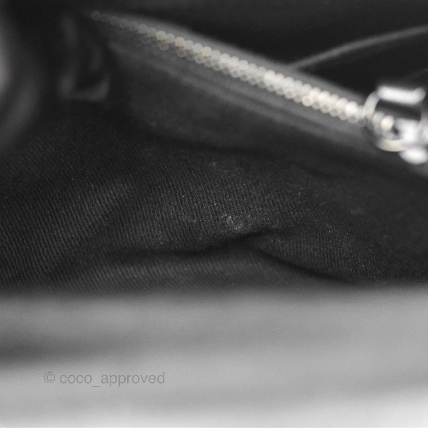 Chanel Medium Coco Handle Quilted Aged Calfskin Iridescent Dark Grey So Black Hardware