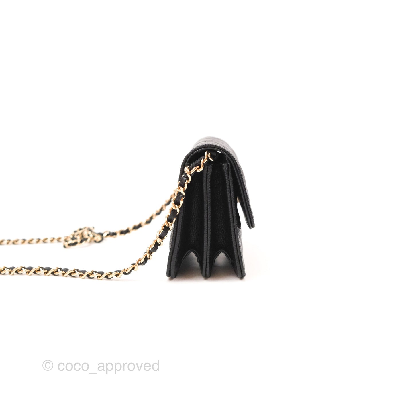 Chanel Mini Clutch with Ribbon Bow Chain Black Caviar Gold Hardware 23S