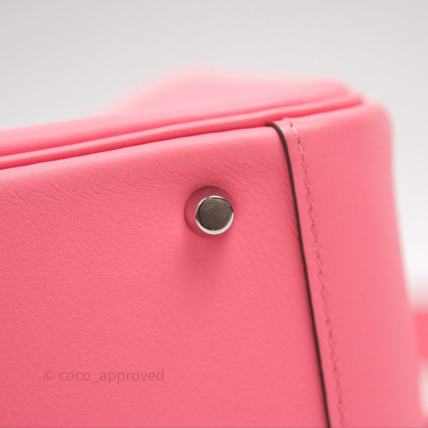 Hermès Mini Lindy 20 Rose Ete K4 Swift Palladium Hardware