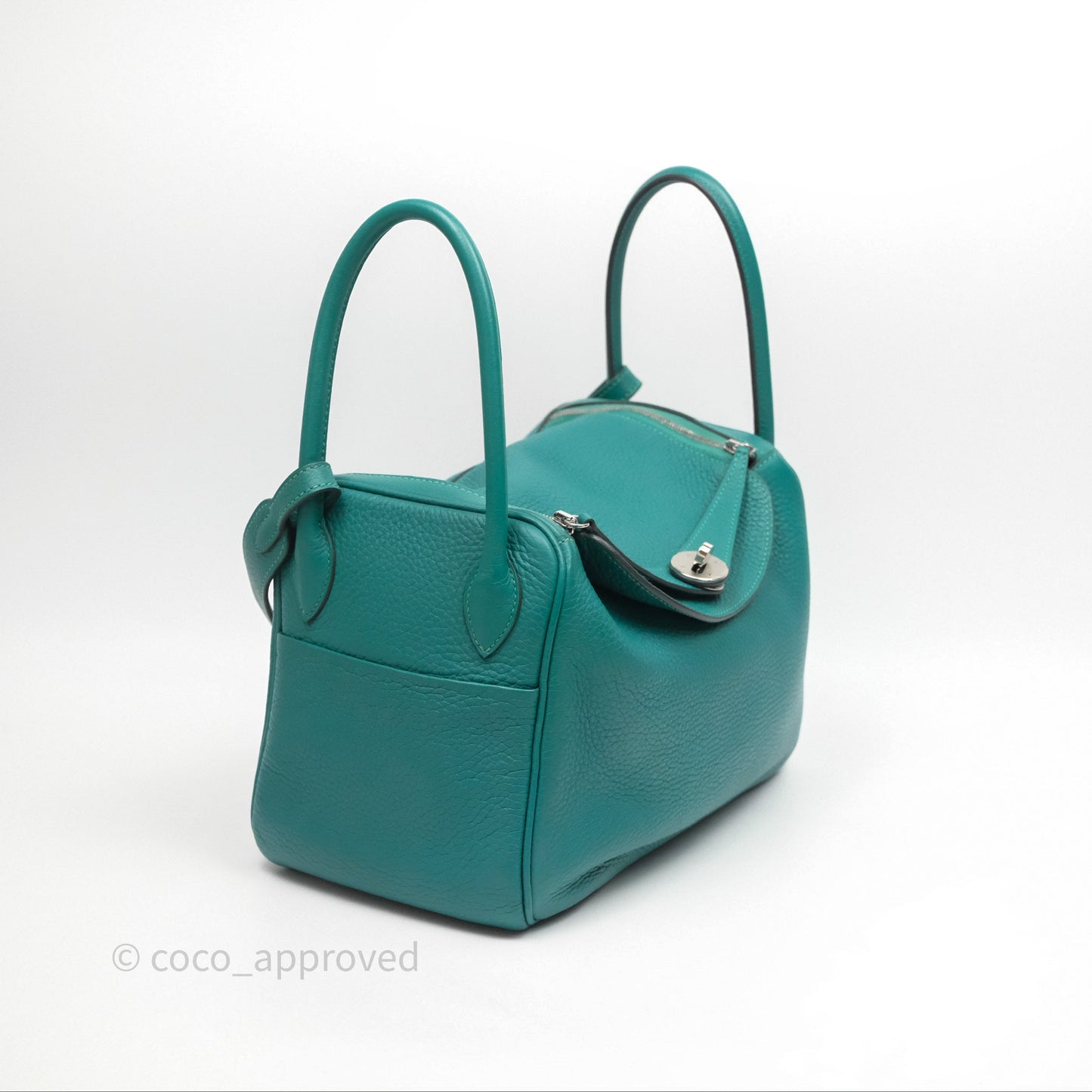 Hermès Lindy 26 Vert Verone U1 Clemence Palladium Hardware