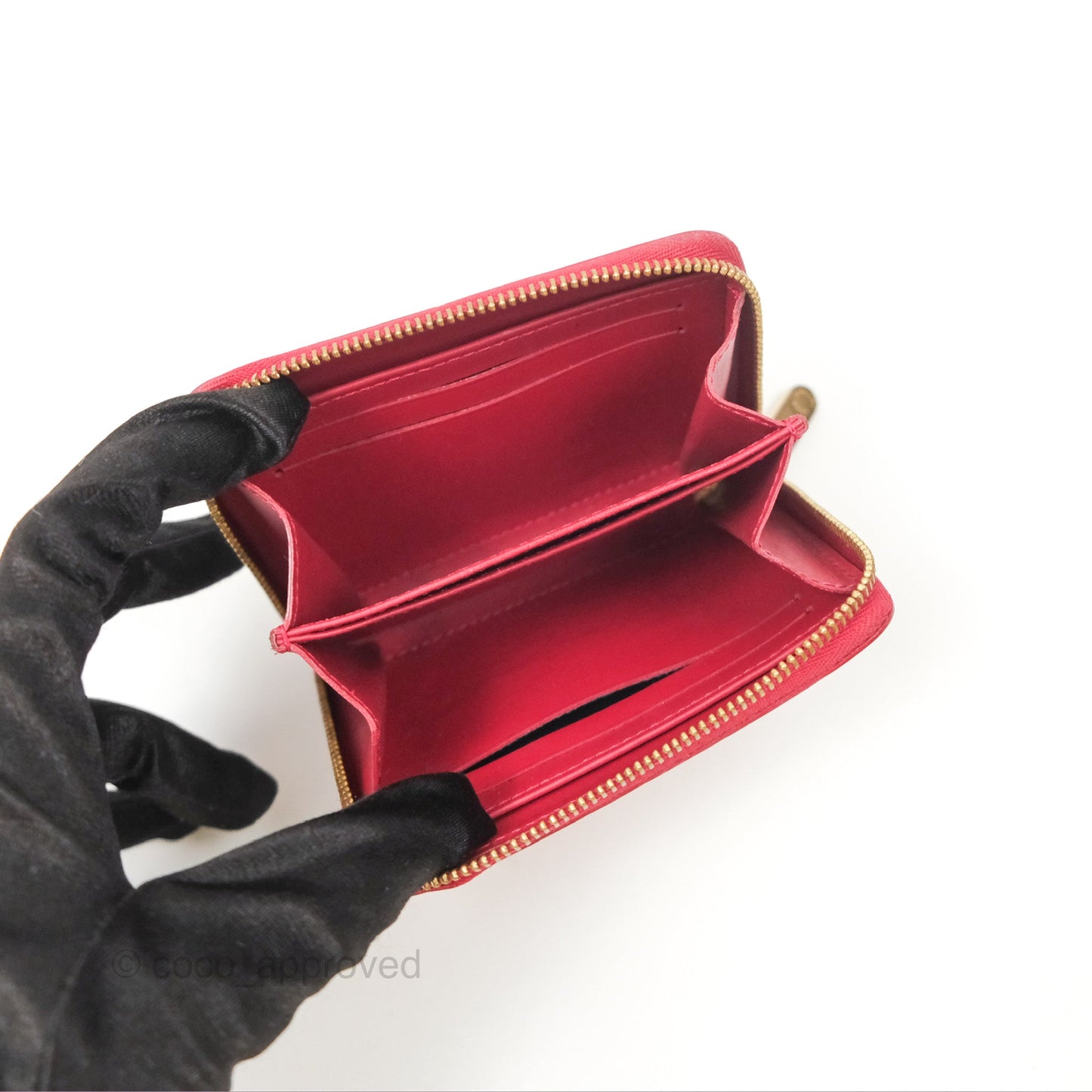 Louis Vuitton Vernis Zippy Coin Purse Rouge Grenadine Patent