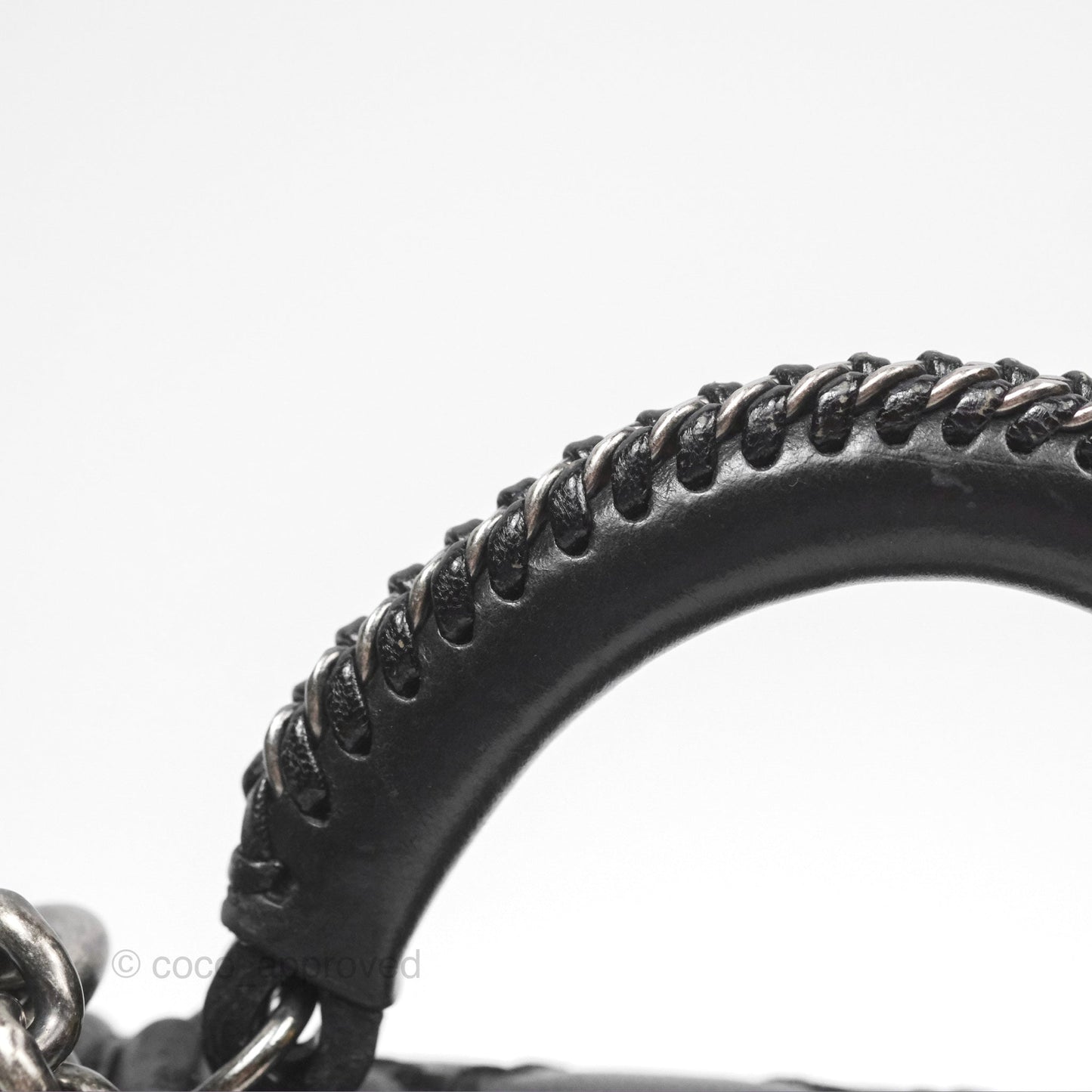 Chanel Small Chain Around Top Handle Boy Black Calfskin Ruthenium Hardware
