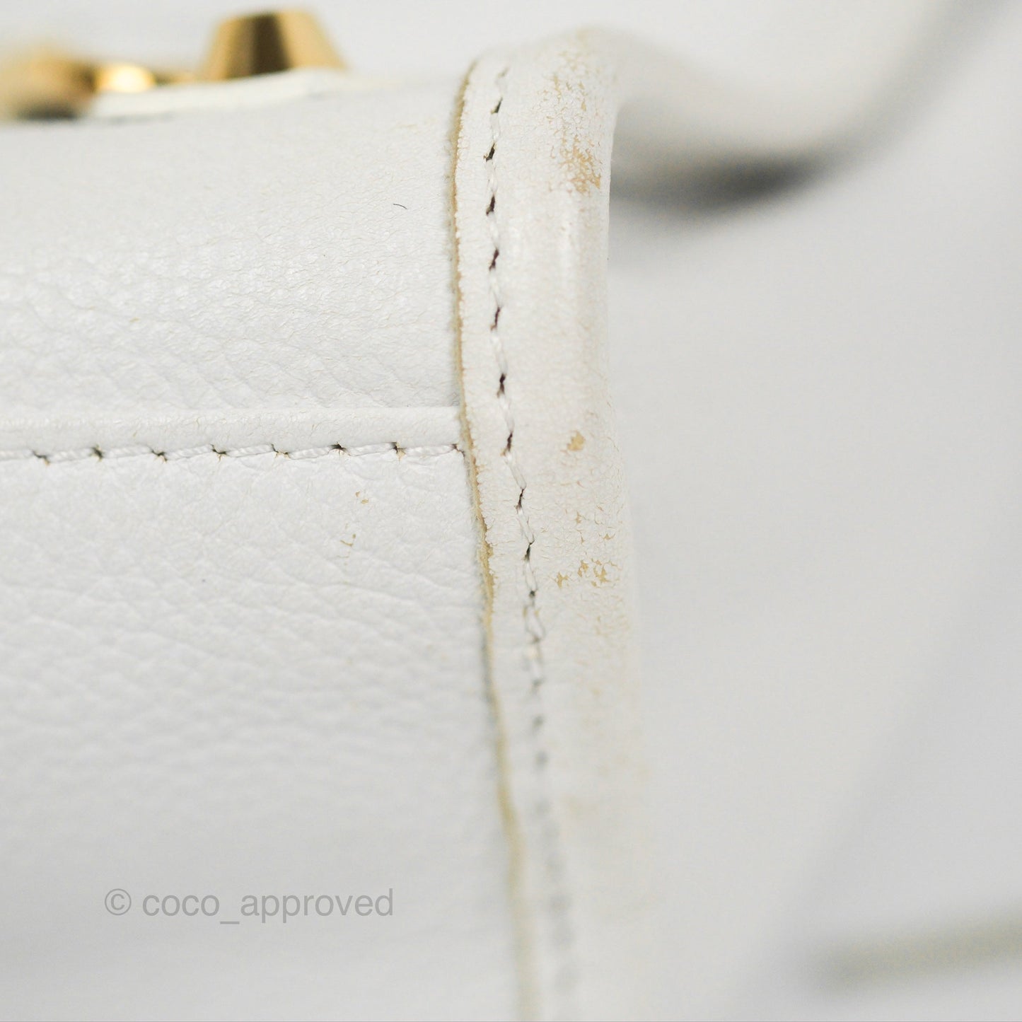 Balenciaga Classic Small City Bag White Aged Calfskin Gold Hardware