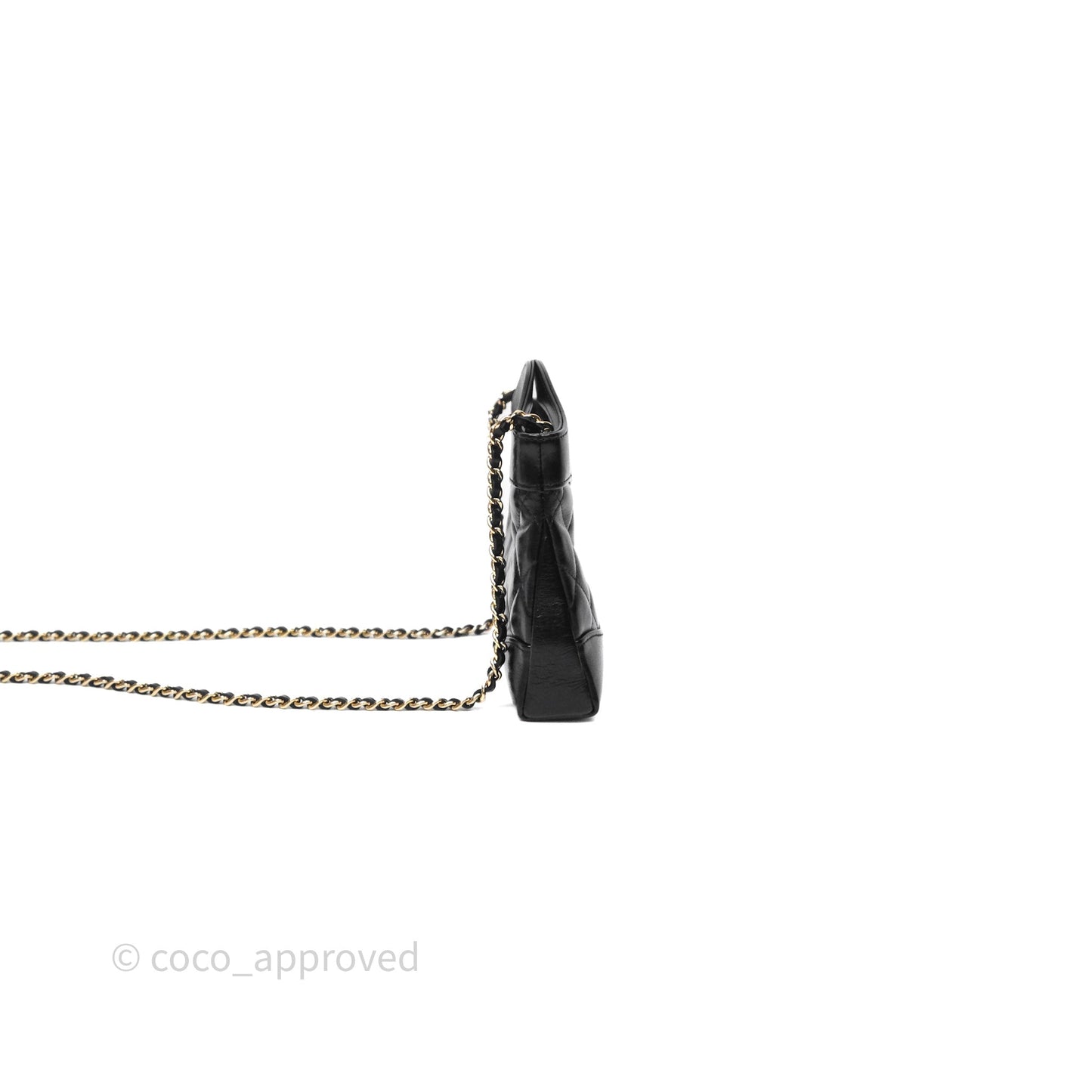 Chanel Nano 31 Black Shiny Lambskin Gold Hardware