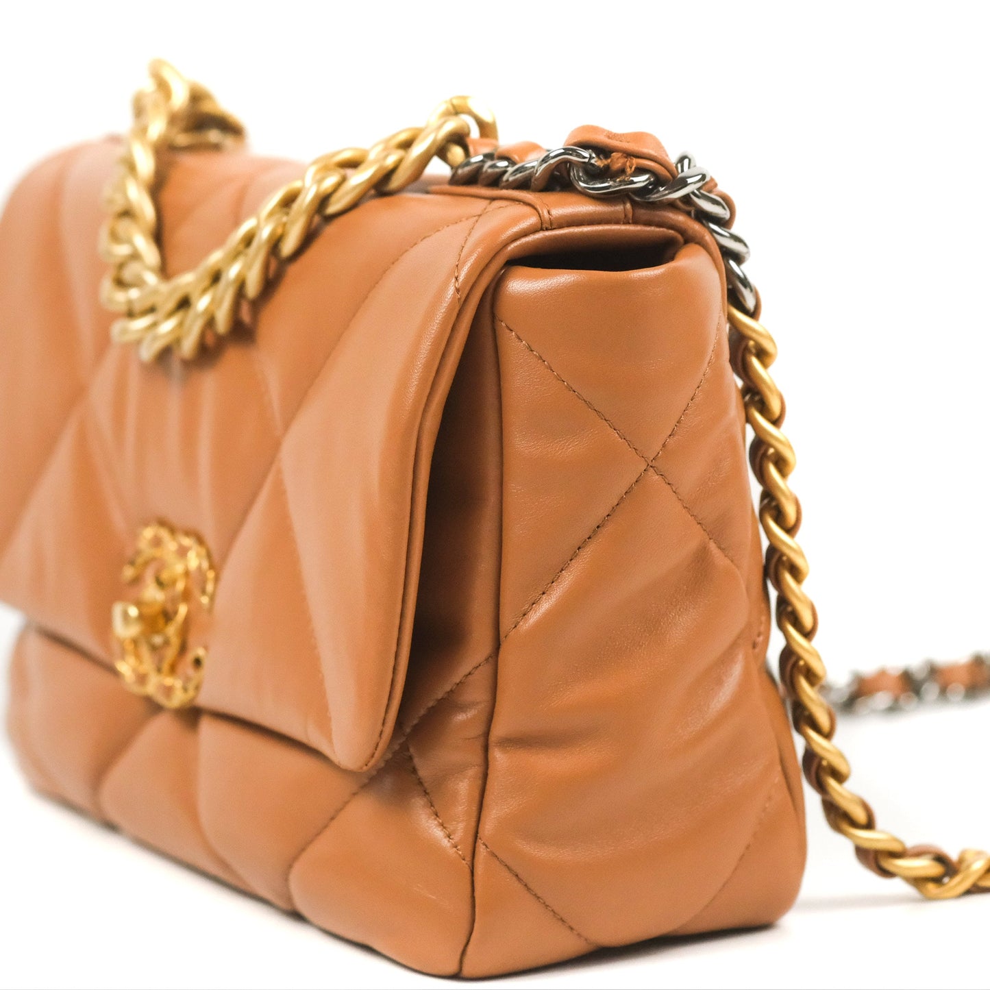 Chanel 19 Small Caramel Brown Mixed Hardware 21A