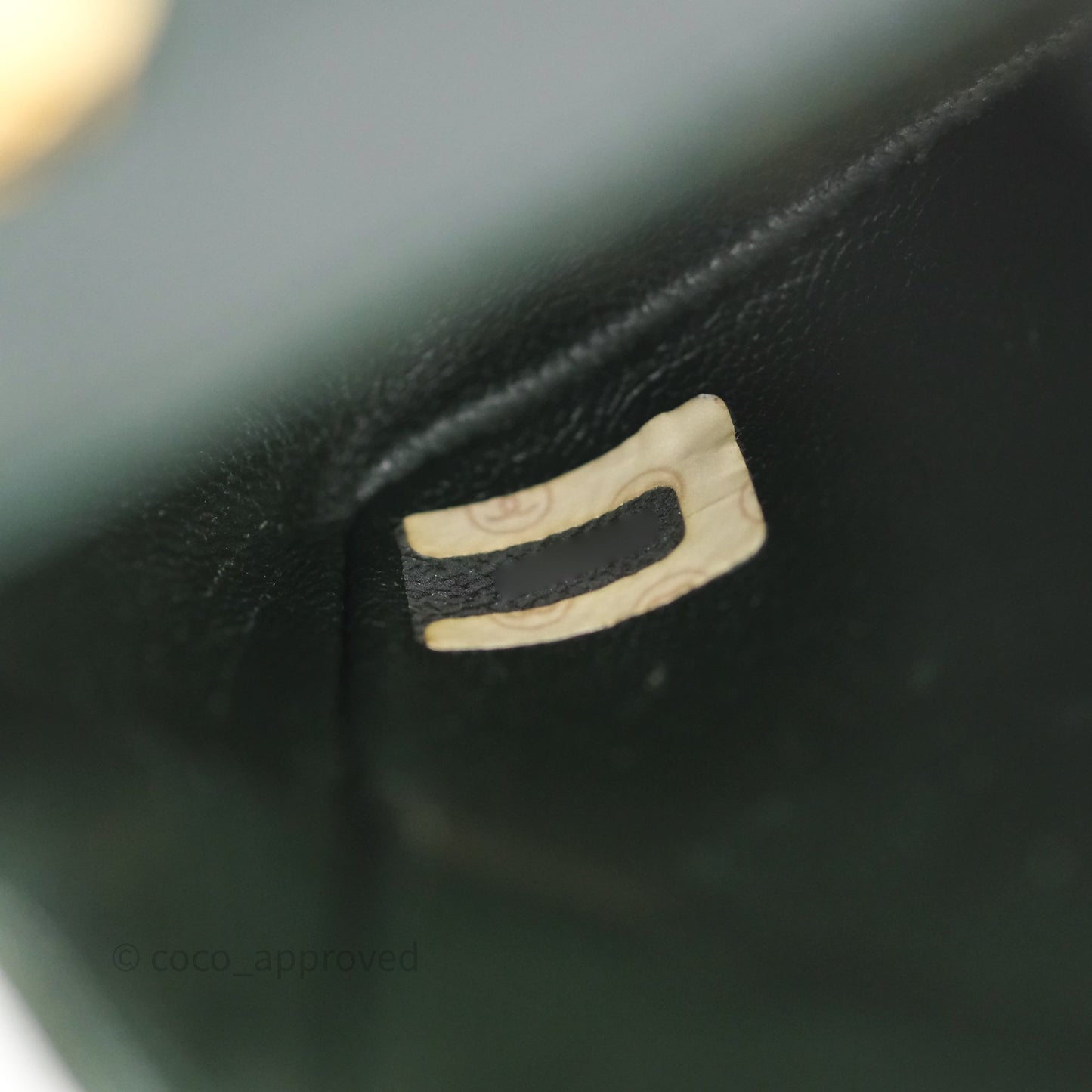 Chanel Vintage Mini Flap Bag Dark Green Lambskin Gold Hardware