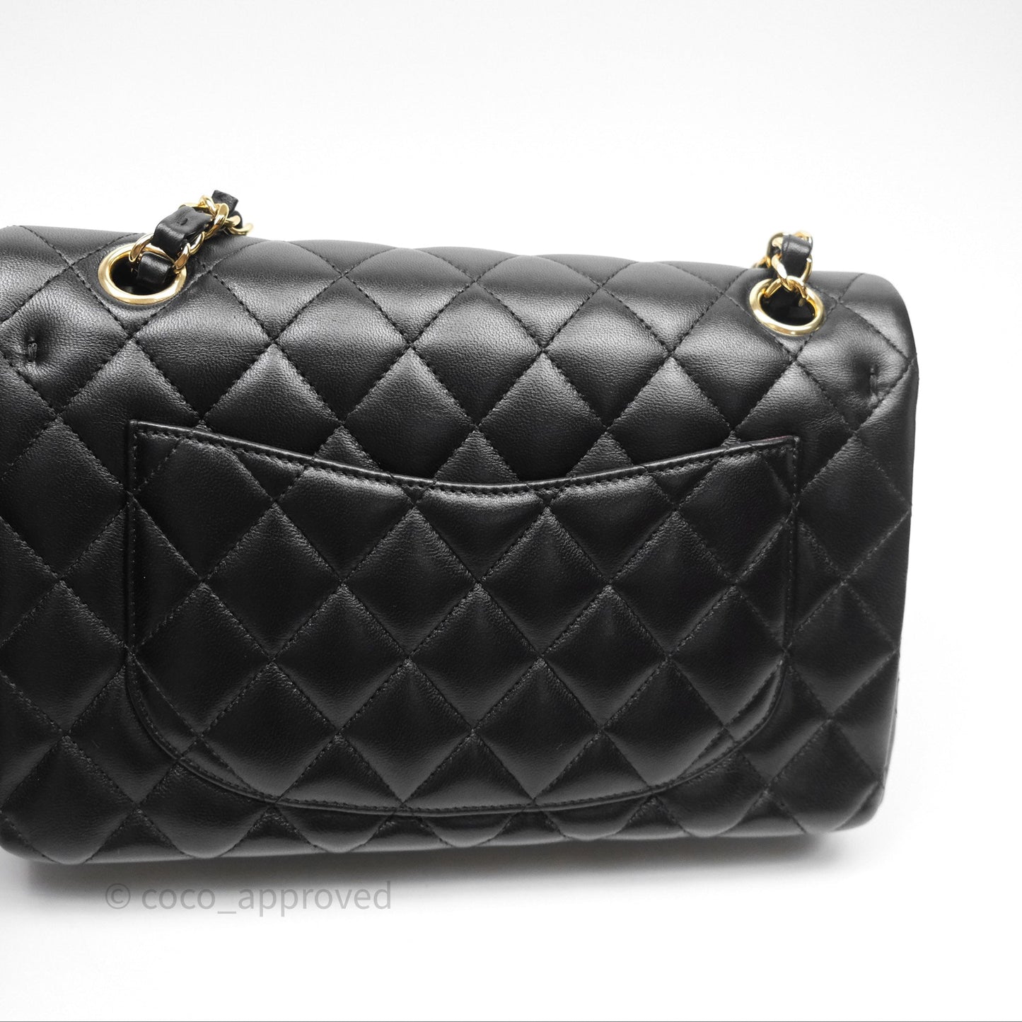 Chanel Small Classic Flap Quilted Black Lambskin Gold Hardware