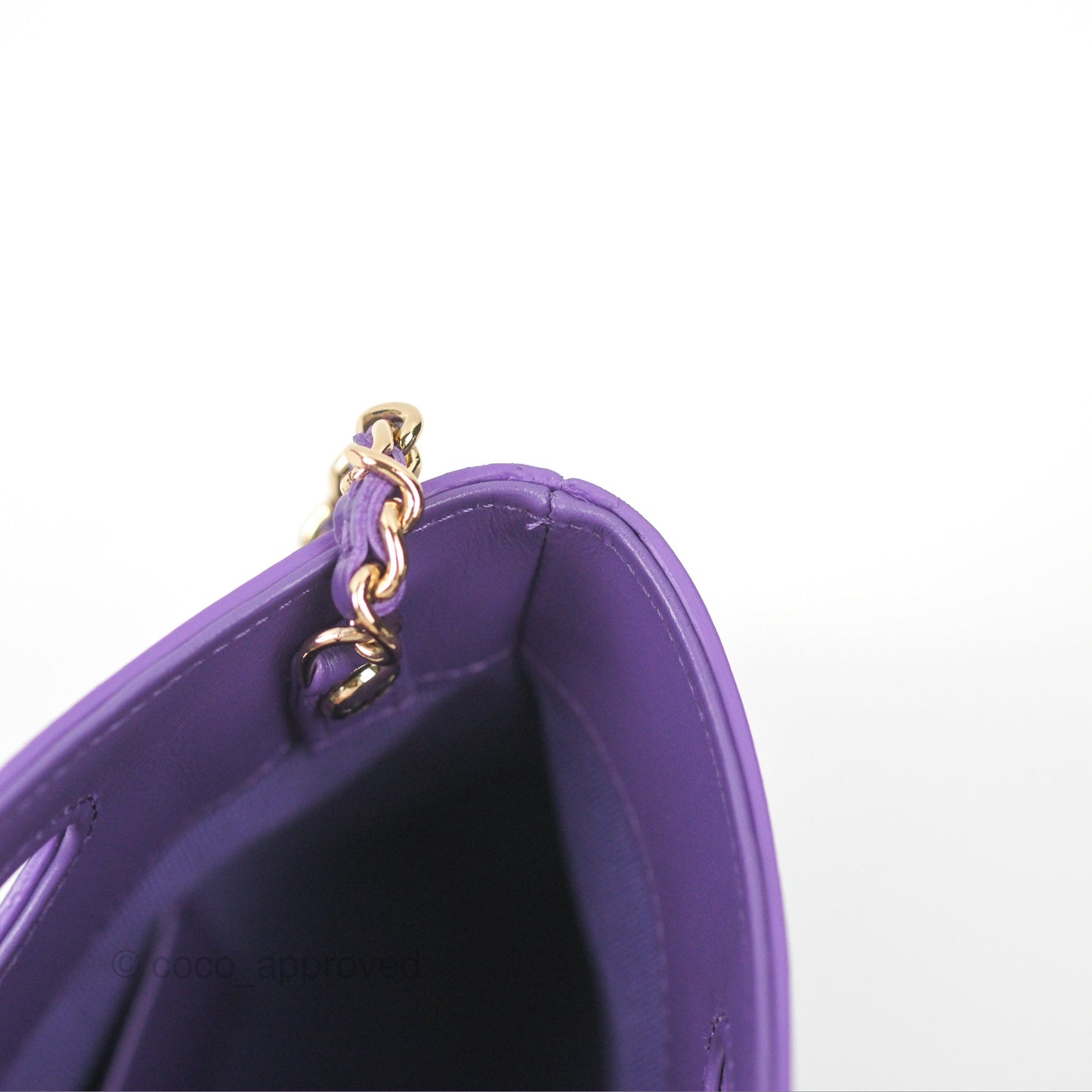 Chanel Nano 31 Purple Gold Hardware 24C