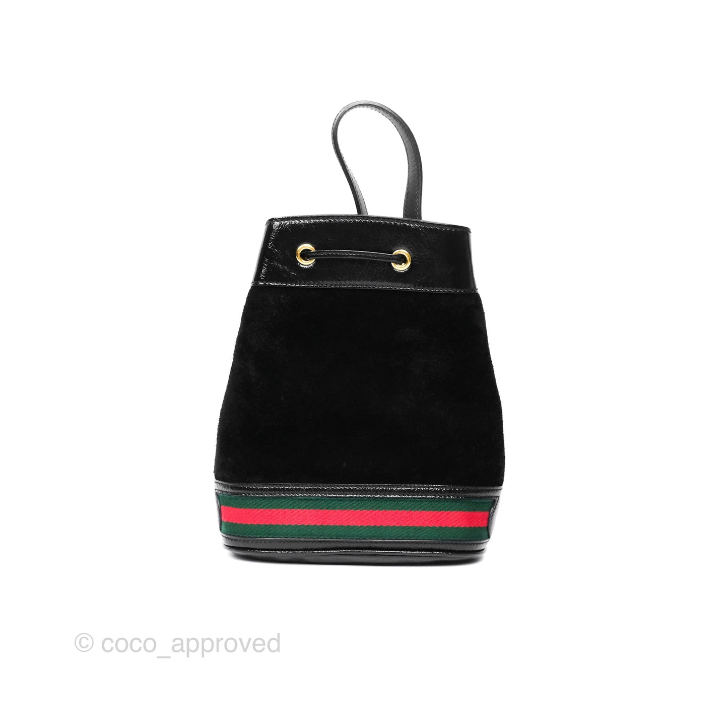 Gucci Small Ophidia Bucket Bag Black Suede