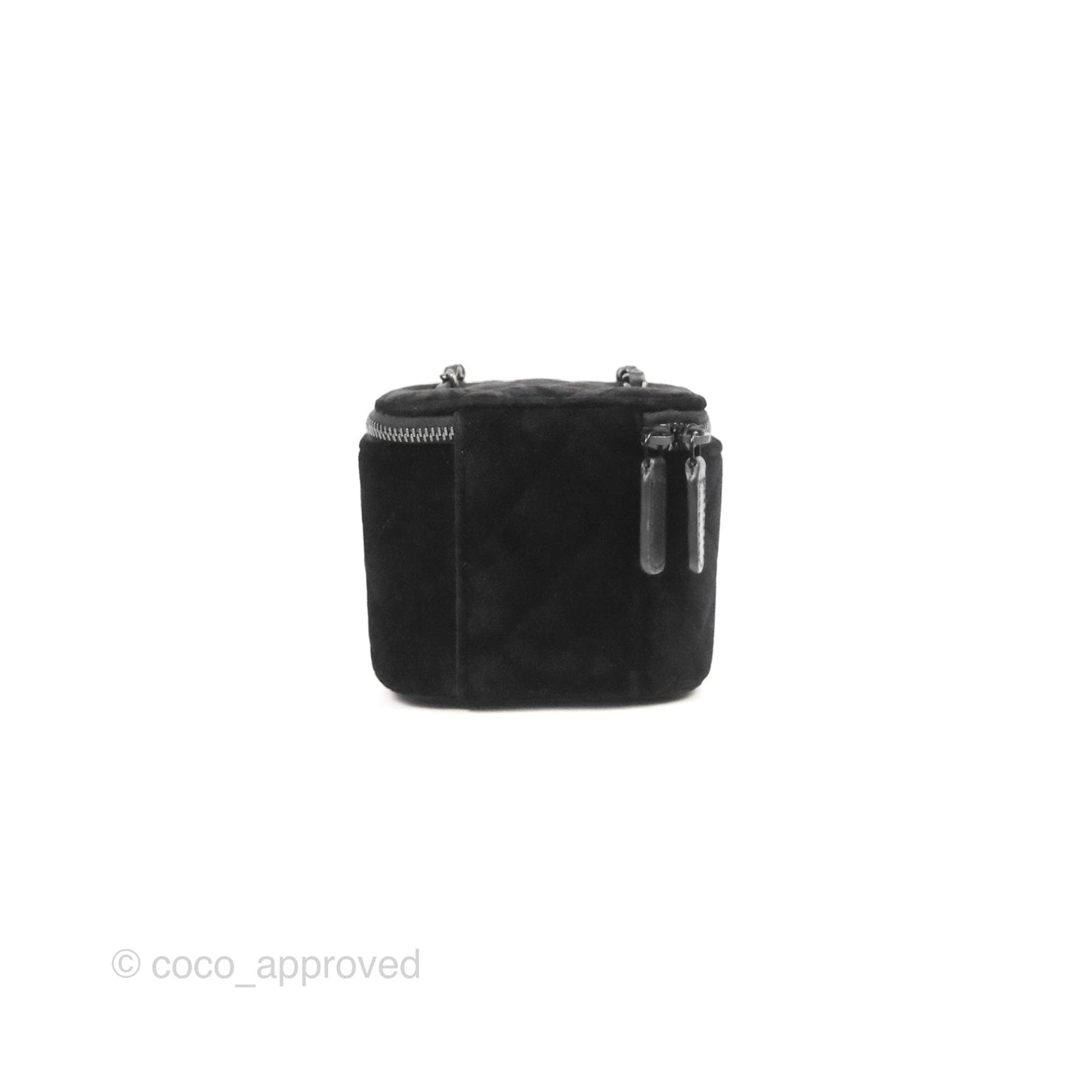 Chanel Mini Vanity with Classic Chain Black Velvet Black Hardware
