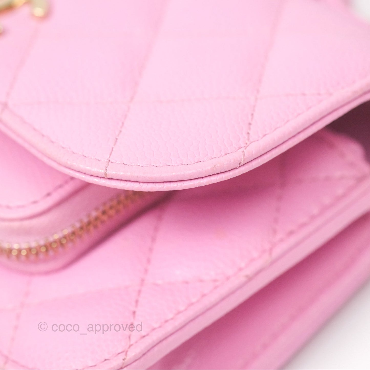 Chanel Business Affinity Clutch With Chain Pink Caviar Gold Hardware
