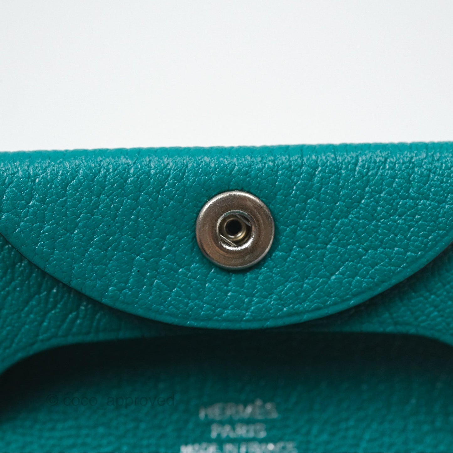 Hermès Bastia Coin Purse Green Chevre Mysore