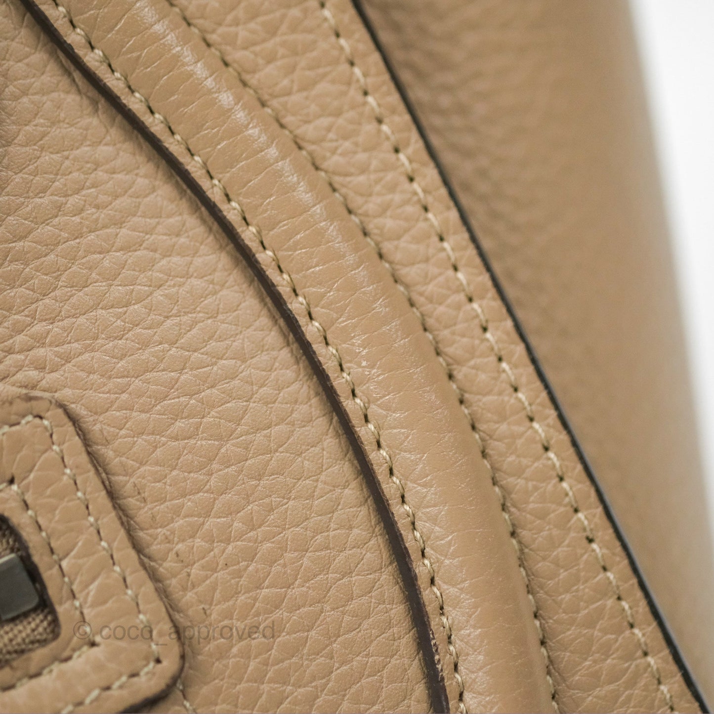 Celine Nano Luggage Bag Dune Drummed Calfskin