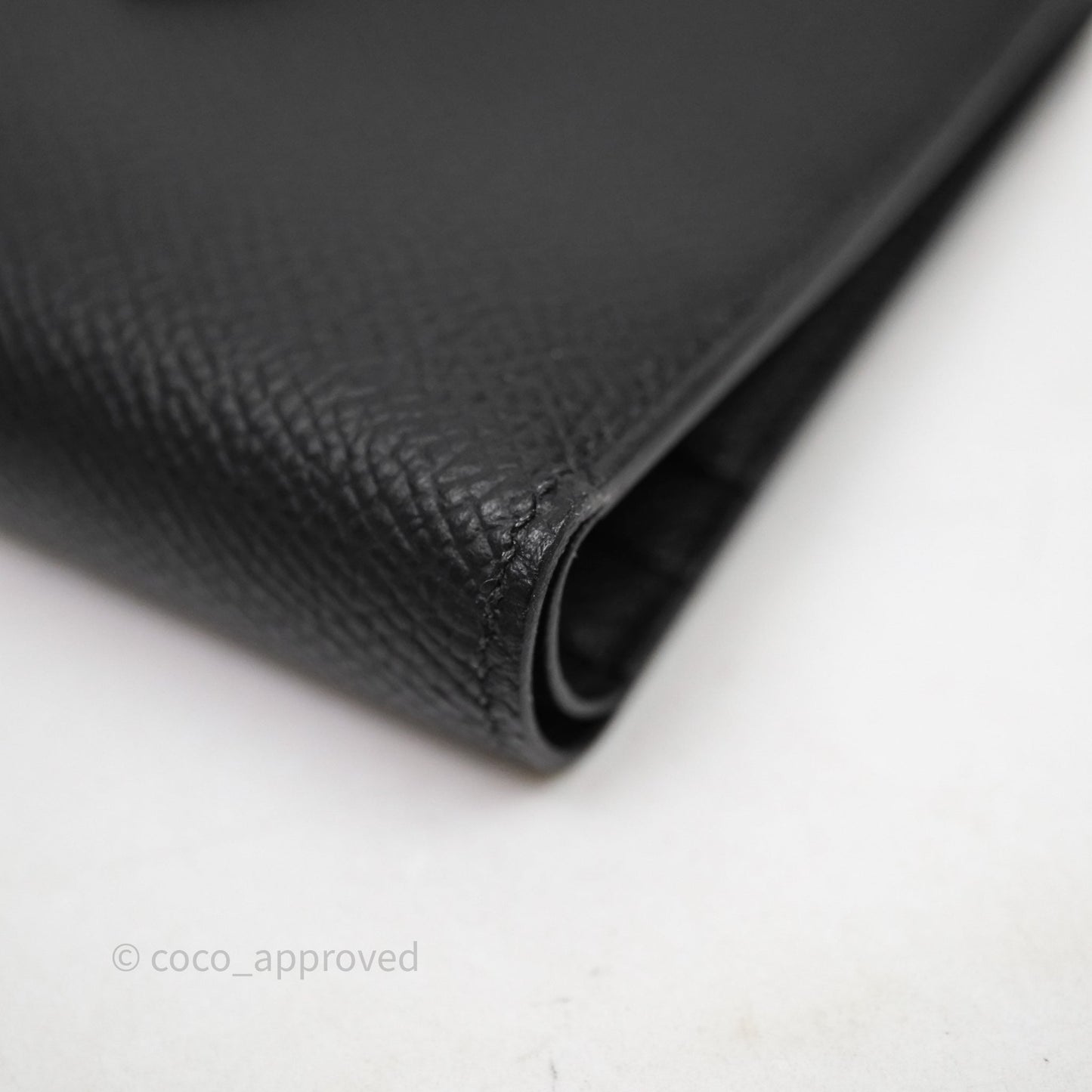 Hermès Bearn Compact Wallet Noir Epsom Palladium Hardware