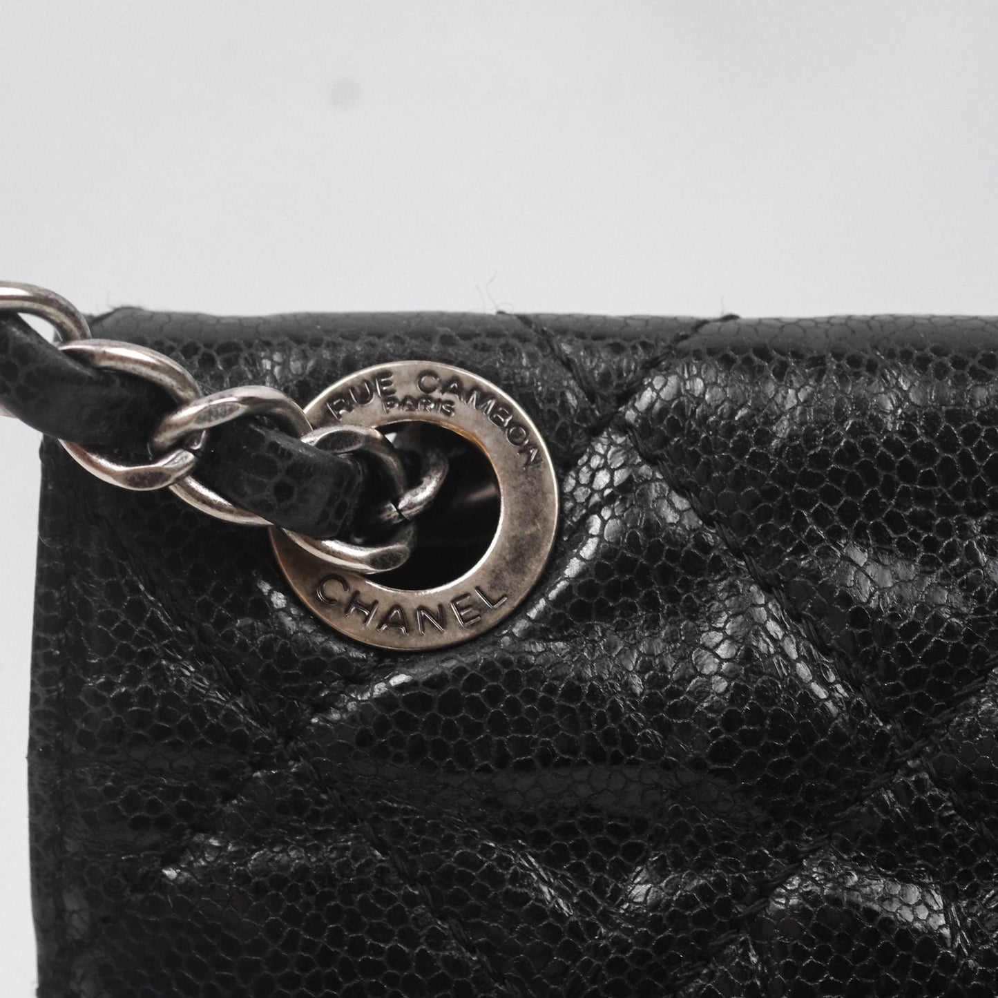 Chanel Quilted Single Flap Bag Soft Caviar Black Ruthenium Hardware