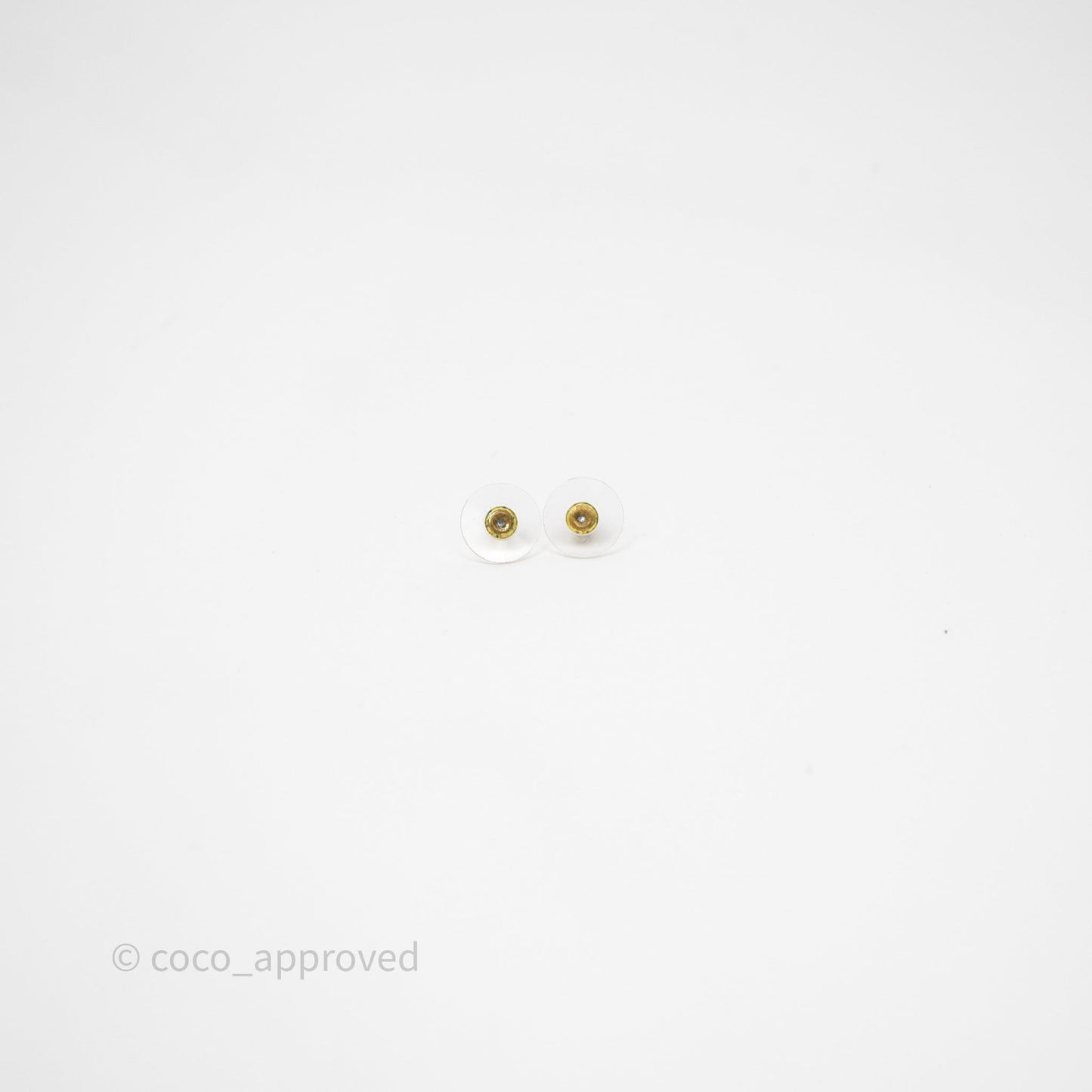 Chanel Double Crystal CC Earrings Silver & Gold Tone 21A
