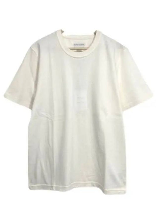 Luxury Bottega Veneta Men's Classic Short Sleeve T-Shirt Chalk