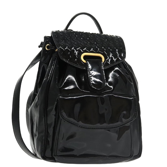 Luxury Bottega Veneta  Patent Leather Backpack Bag ()