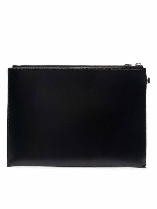 Luxury Saint Laurent Tiny Monogram Silver Clutch Bag Black
