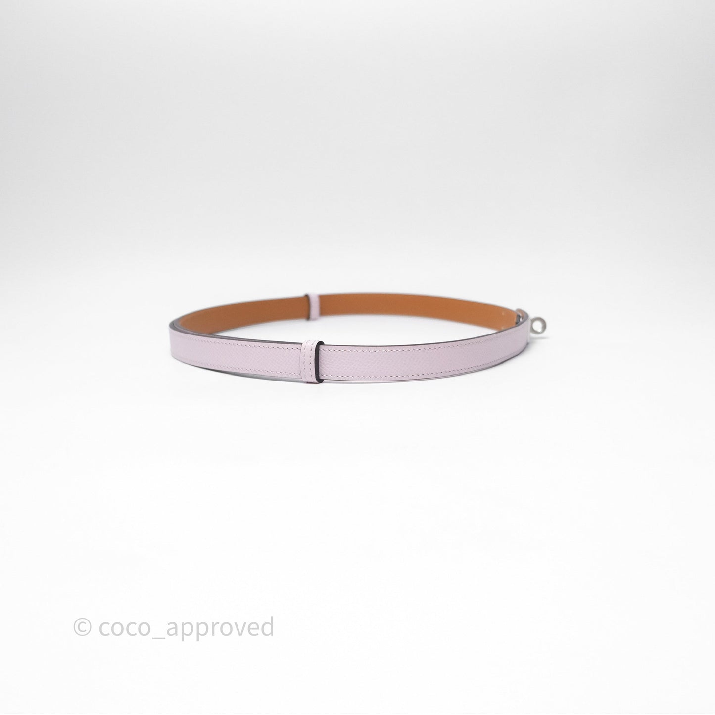 Hermès Epsom Kelly Pocket 18 Belt Mauve Pale 09 Palladium Hardware