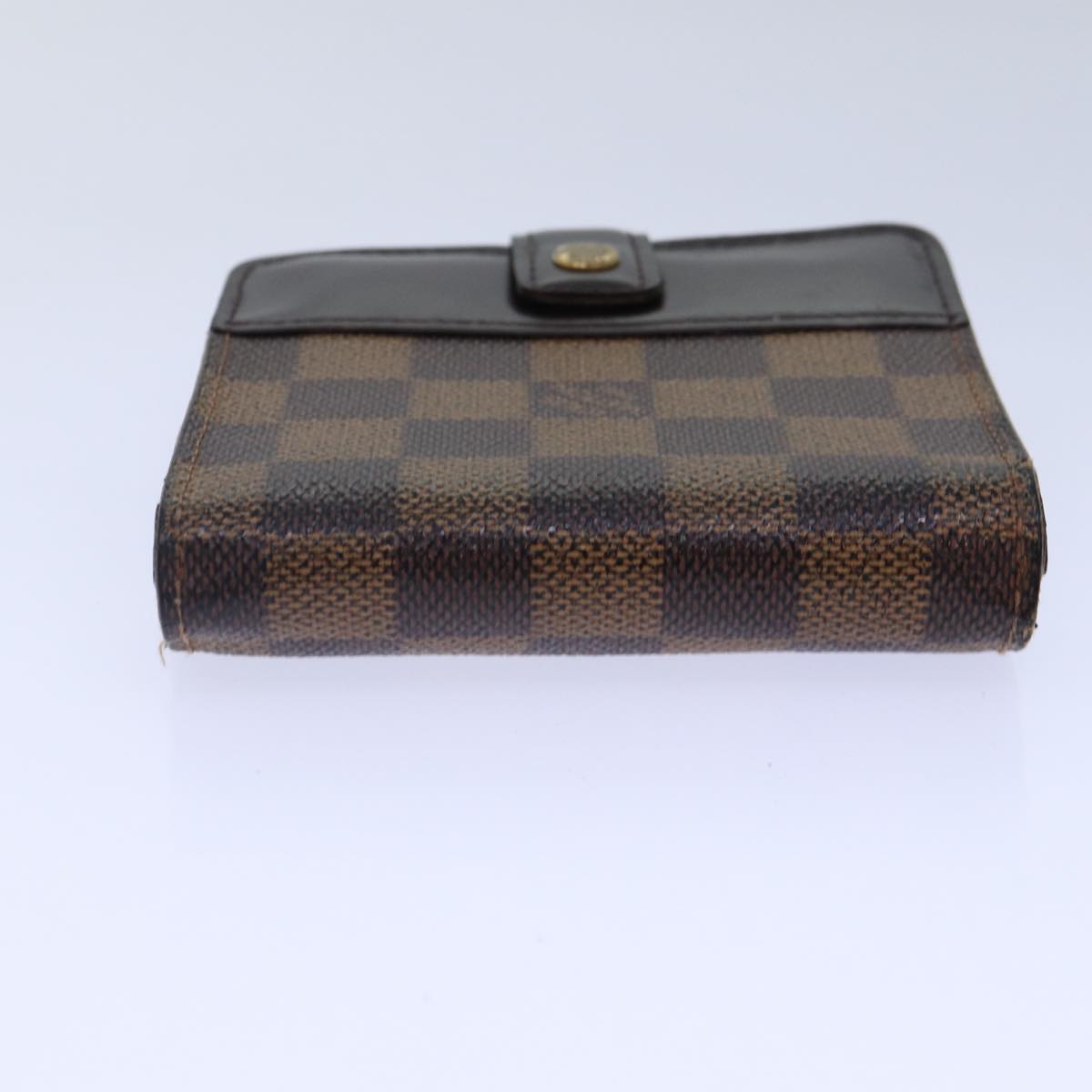 LOUIS VUITTON Damier Ebene Compact Zip Wallet N61668 LV 89019