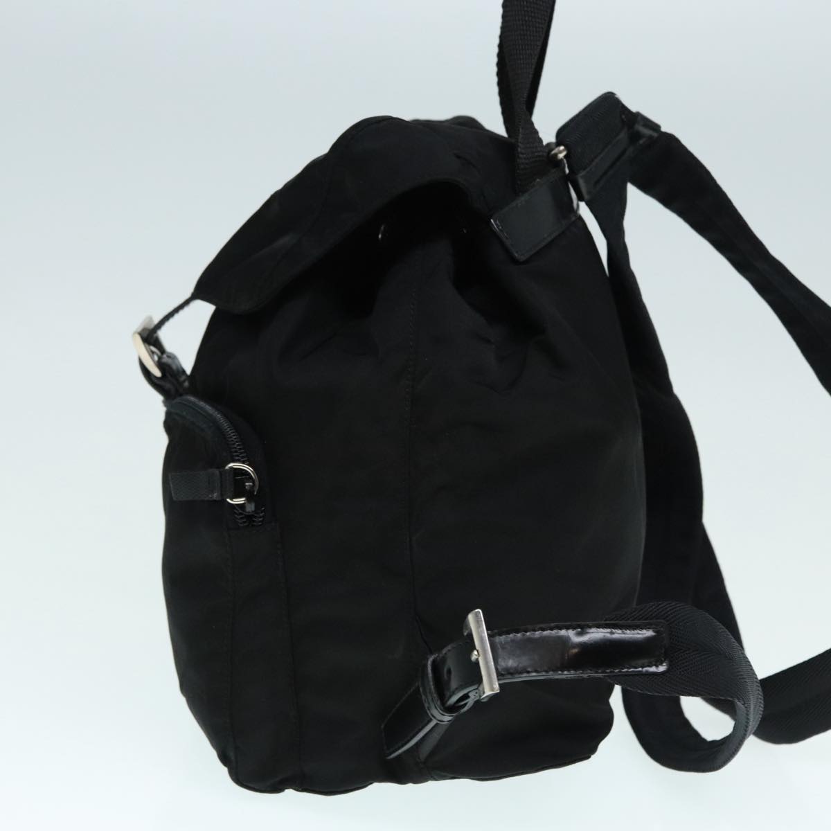 Luxury Prada Backpack Nylon Black Silver  89036