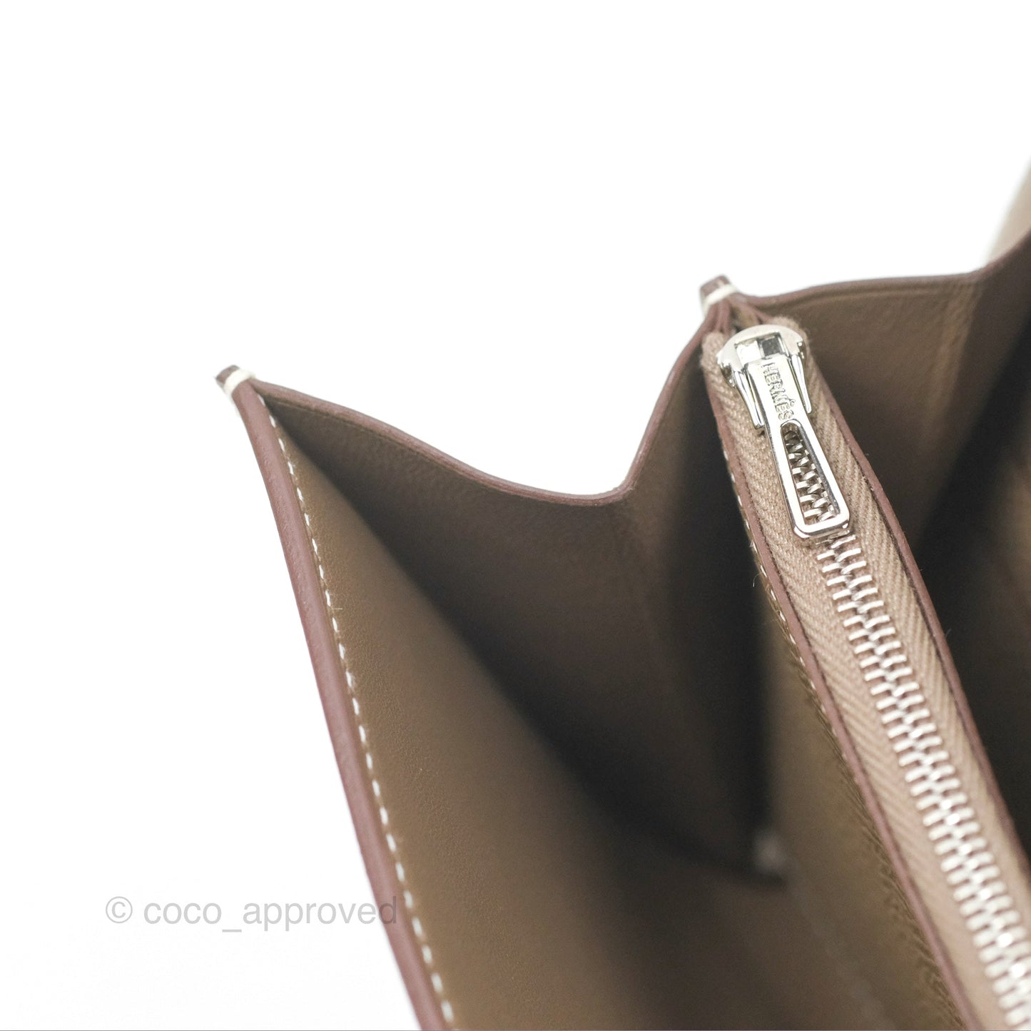 Hermès Constance To Go Wallet Etoupe Epsom Palladium Hardware