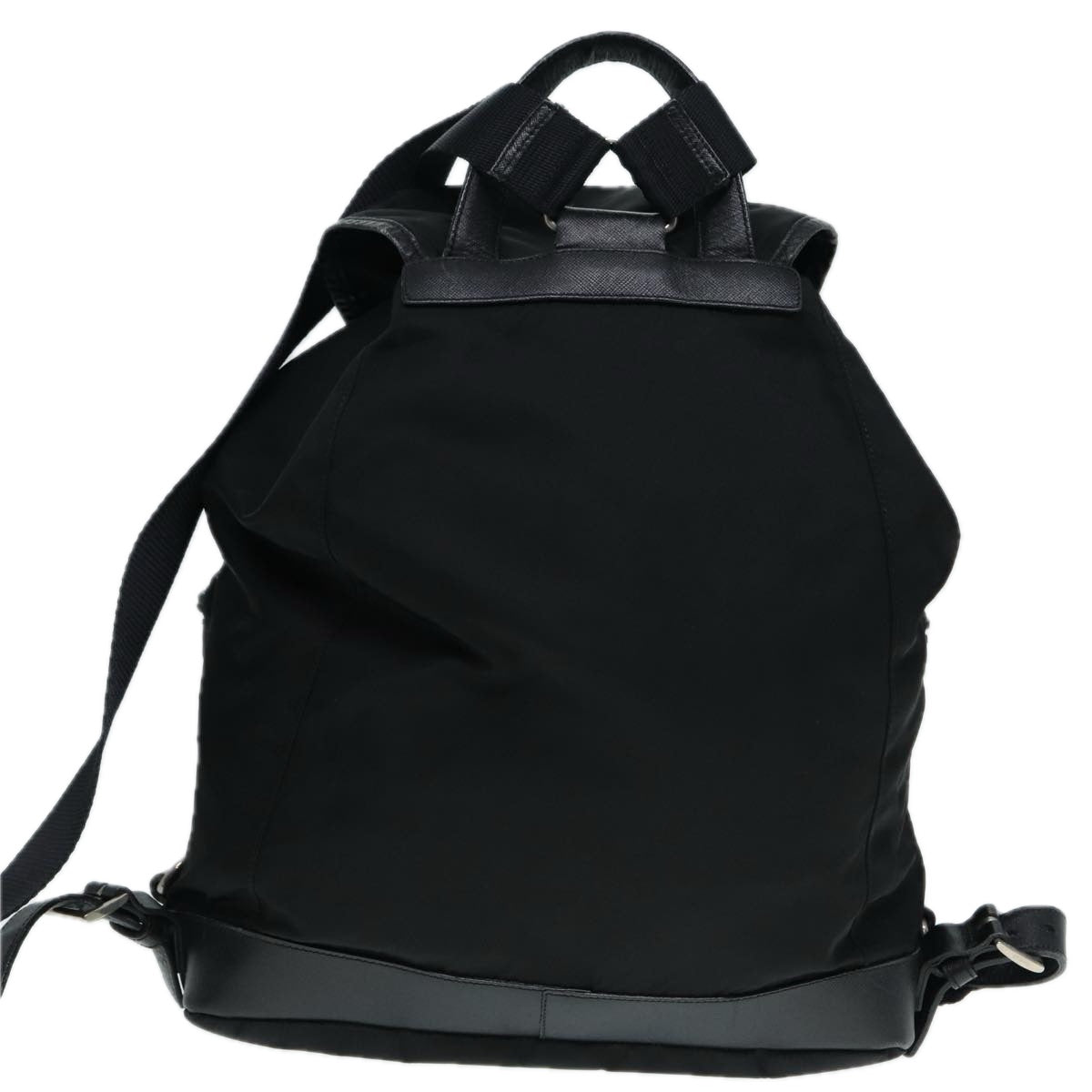 Luxury Prada Backpack Nylon Black Silver  89040