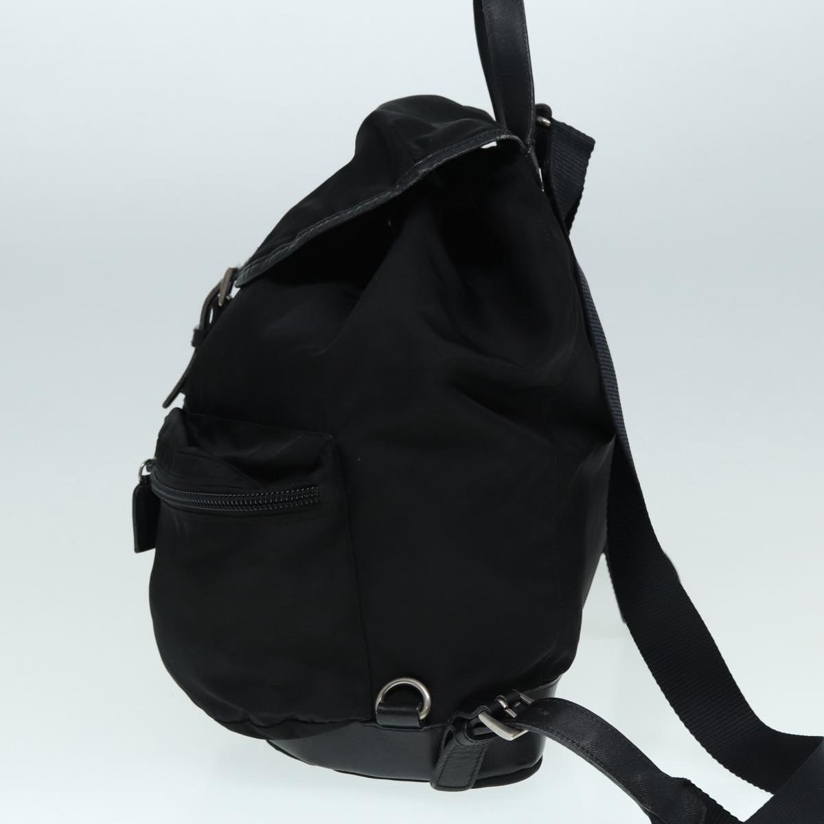 Luxury Prada Backpack Nylon Black Silver  89040
